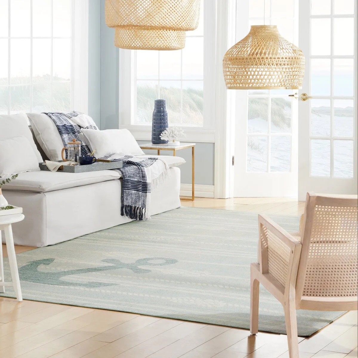 Home Dynamix Marine Anchor Coastal Anchor Indoor/Outdoor Area Rug