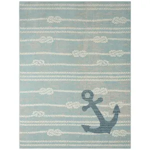 Home Dynamix Marine Anchor Coastal Anchor Indoor/Outdoor Area Rug