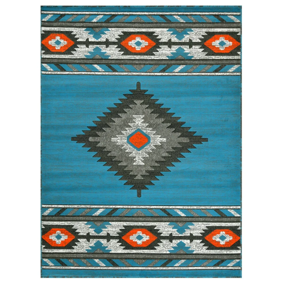 HR Southwestern Rugs for Cabin Tribal Medallion Carpet for Livingroom