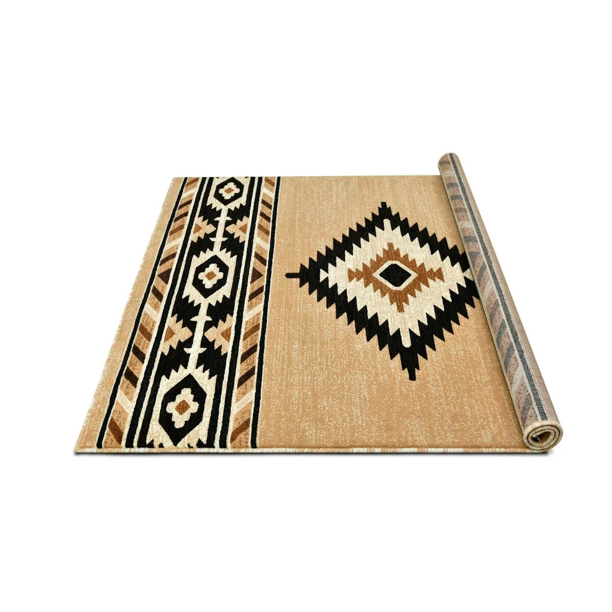 HR Southwestern Rugs for Cabin Tribal Medallion Carpet for Livingroom