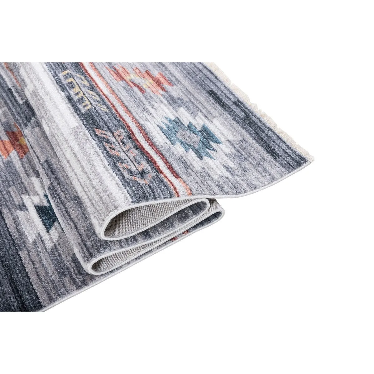 HR Southwestern Rugs Inspired Modern Faded Tribal Floor cover. Super soft and plush