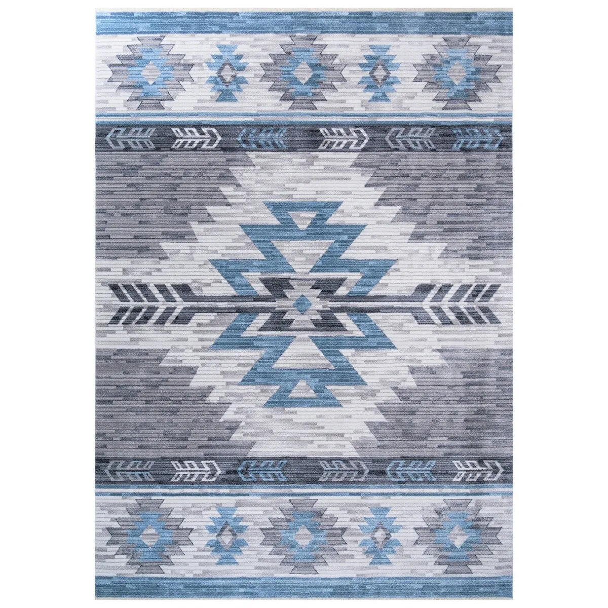 HR Southwestern Rugs Inspired Modern Faded Tribal Floor cover. Super soft and plush