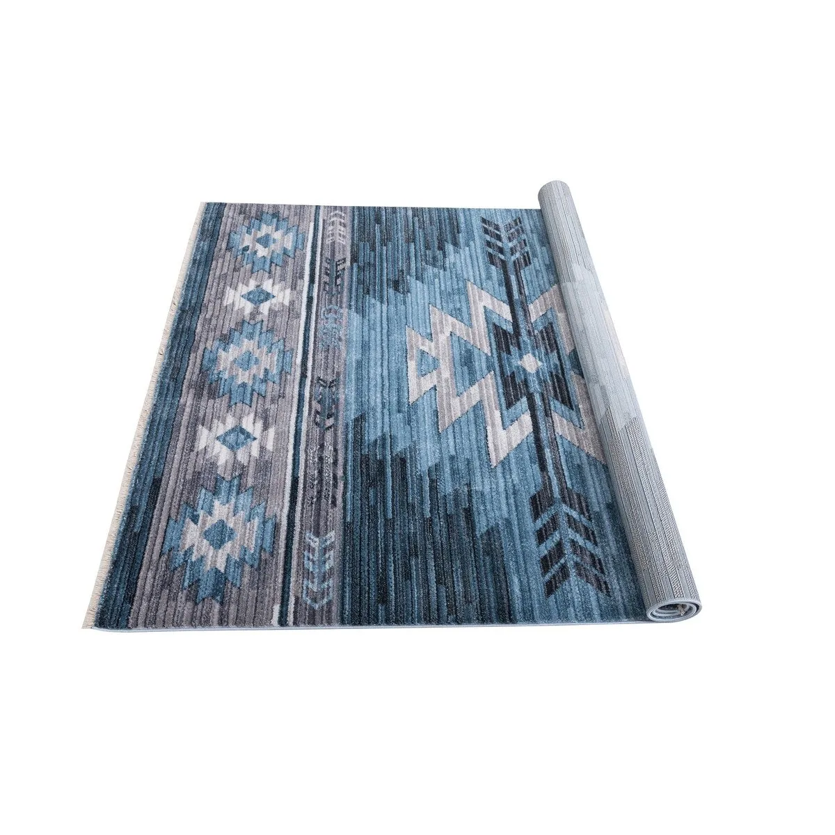 HR Southwestern Rugs Inspired Modern Faded Tribal Floor cover. Super soft and plush