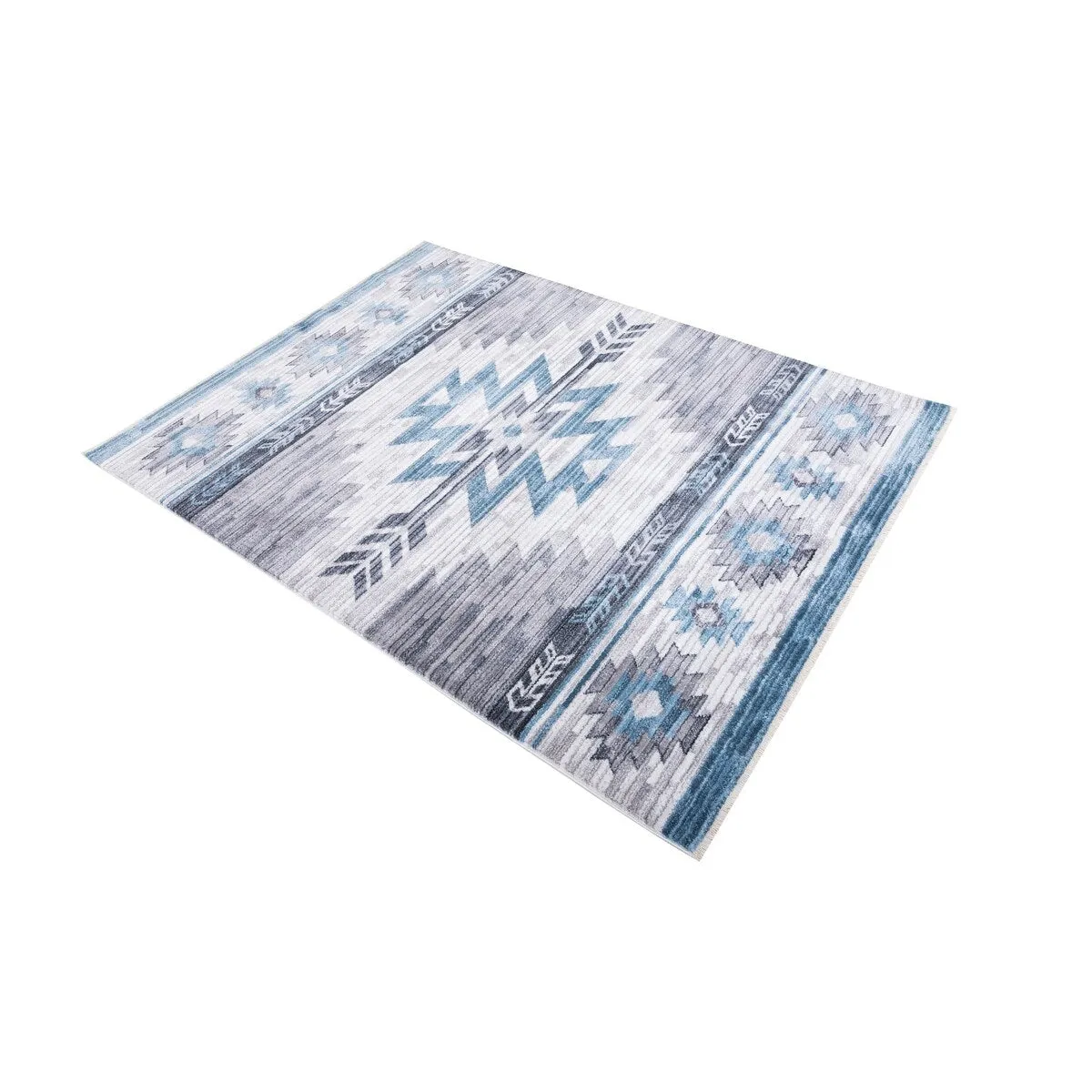 HR Southwestern Rugs Inspired Modern Faded Tribal Floor cover. Super soft and plush