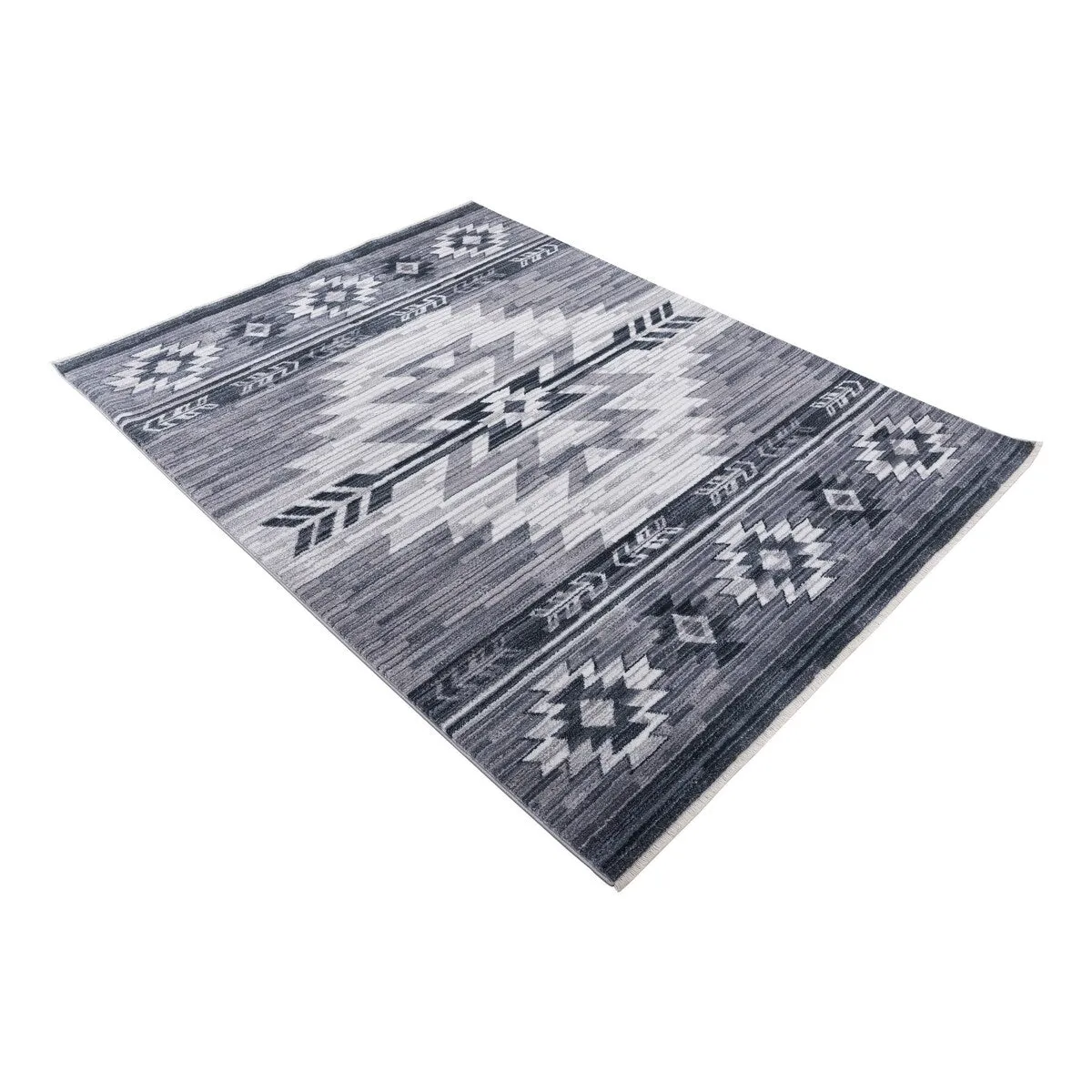 HR Southwestern Rugs Inspired Modern Faded Tribal Floor cover. Super soft and plush
