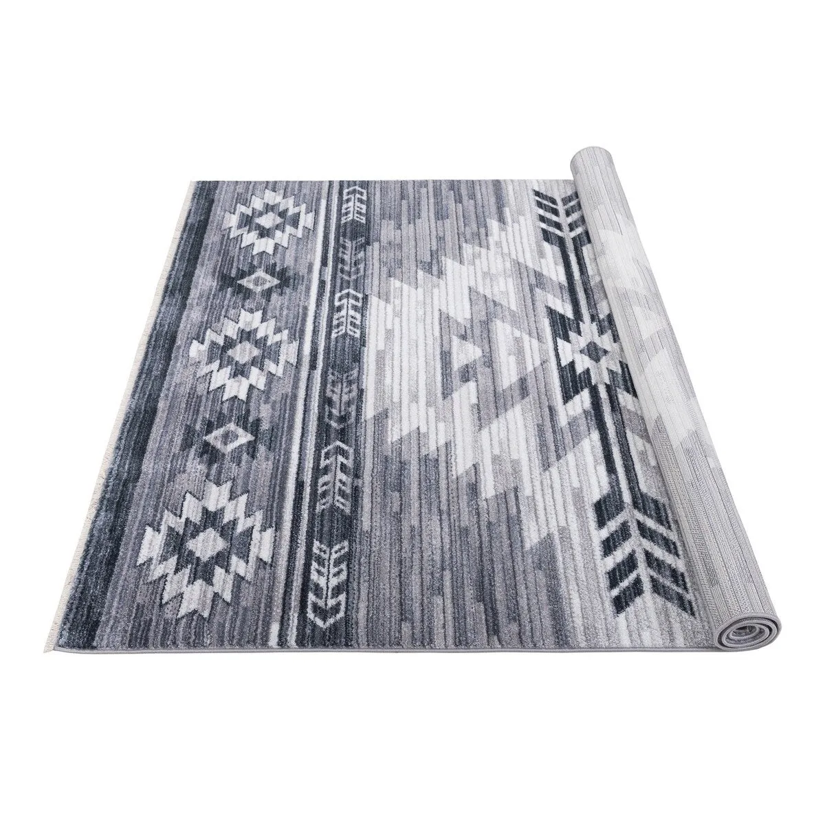 HR Southwestern Rugs Inspired Modern Faded Tribal Floor cover. Super soft and plush
