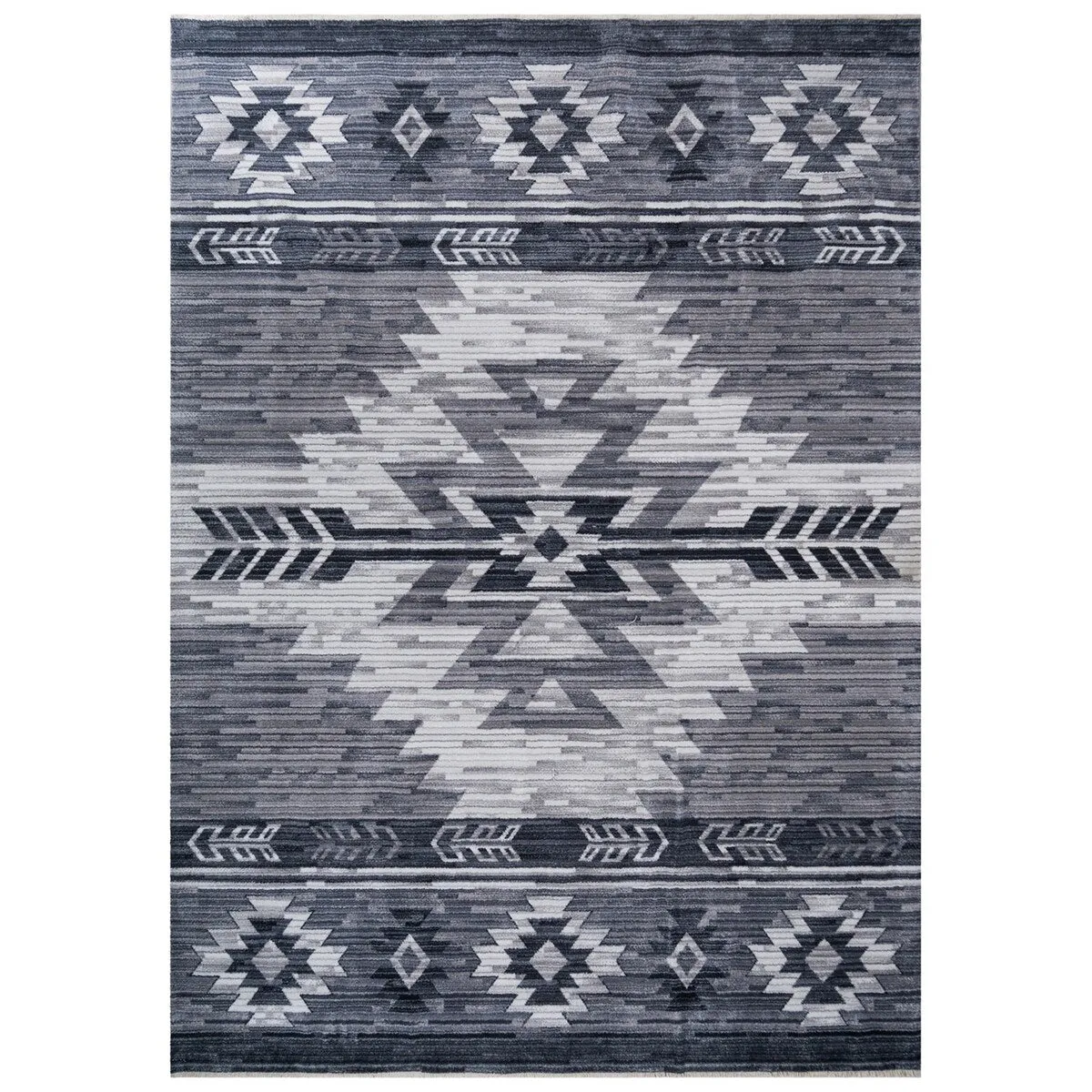 HR Southwestern Rugs Inspired Modern Faded Tribal Floor cover. Super soft and plush