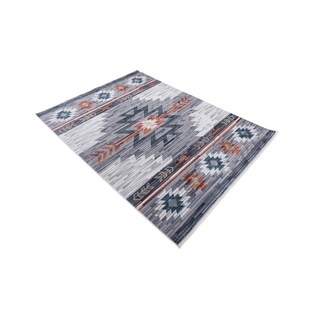 HR Southwestern Rugs Inspired Modern Faded Tribal Floor cover. Super soft and plush