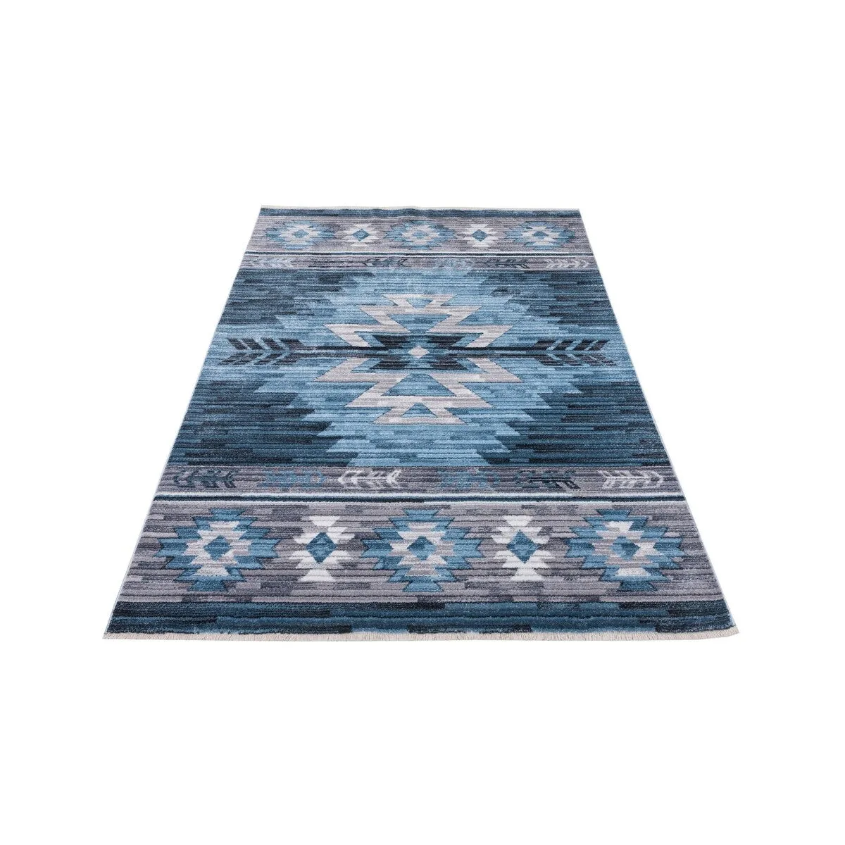 HR Southwestern Rugs Inspired Modern Faded Tribal Floor cover. Super soft and plush