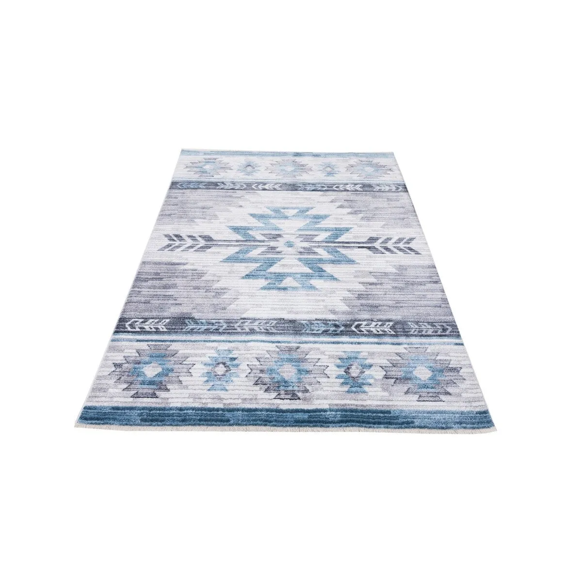 HR Southwestern Rugs Inspired Modern Faded Tribal Floor cover. Super soft and plush