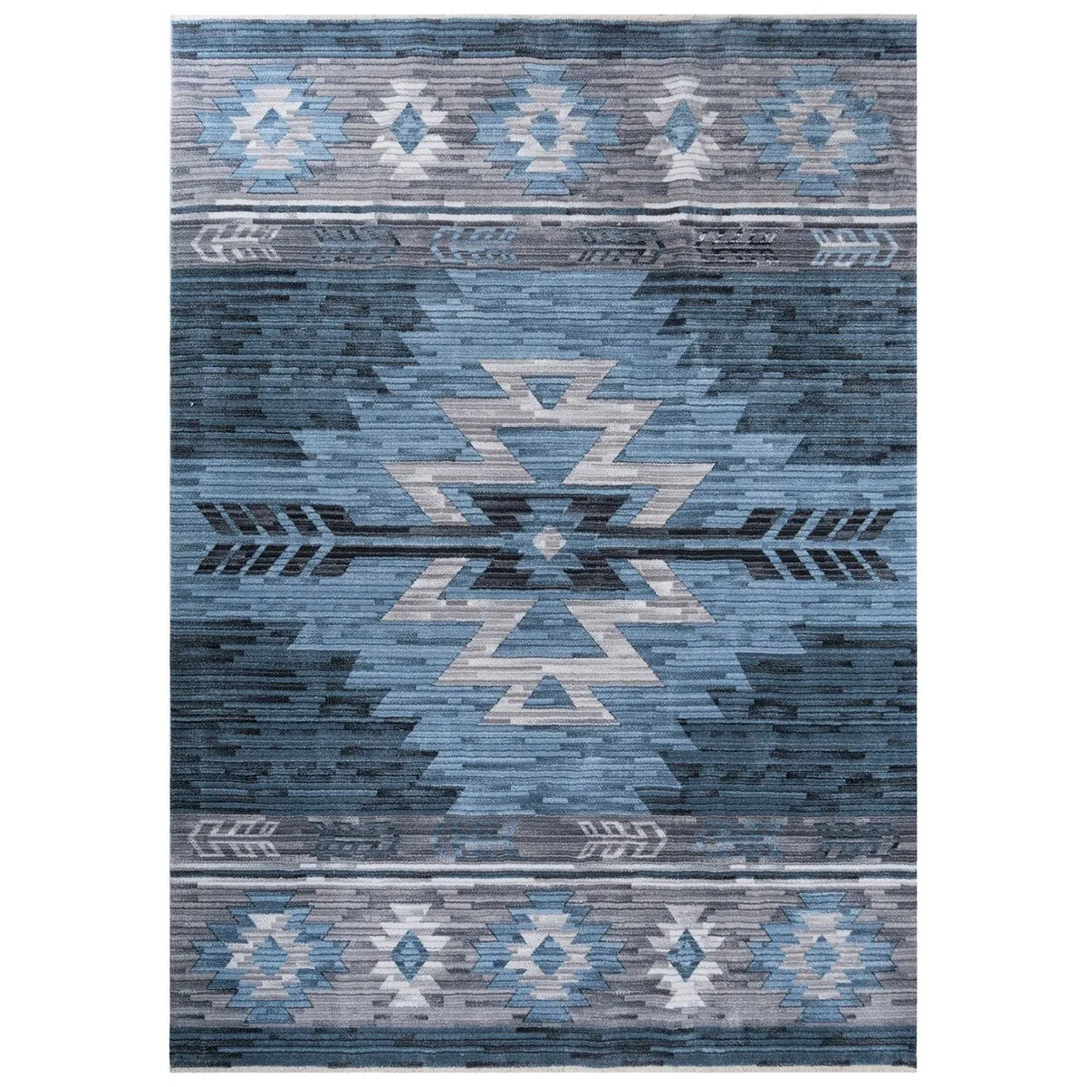 HR Southwestern Rugs Inspired Modern Faded Tribal Floor cover. Super soft and plush