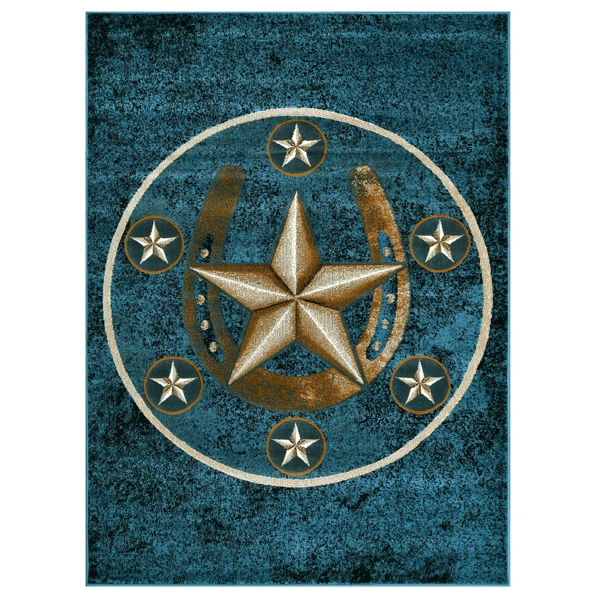 HR Texas Star. Cowboy Area Rug Texas Western Star Rustic