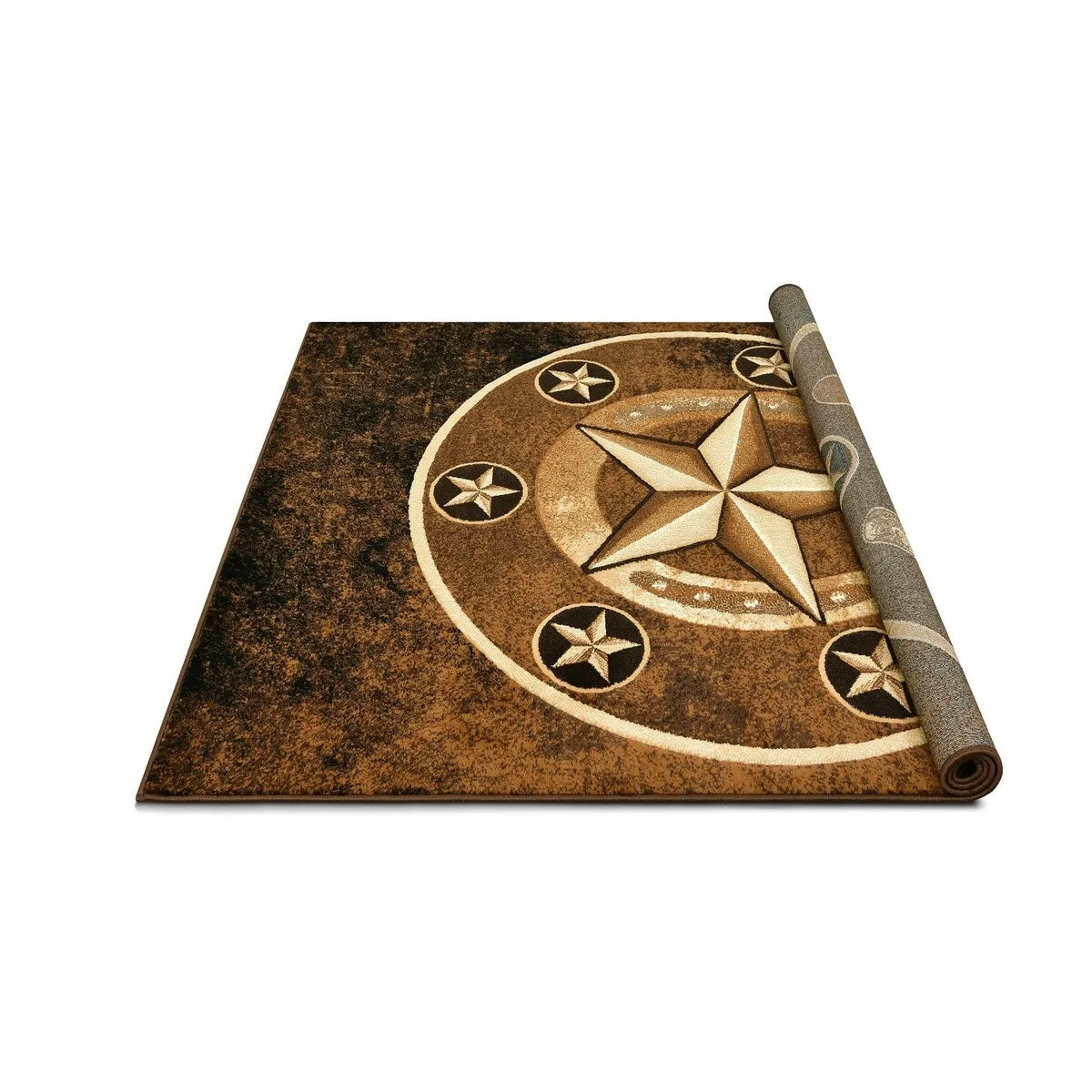HR Texas Star. Cowboy Area Rug Texas Western Star Rustic