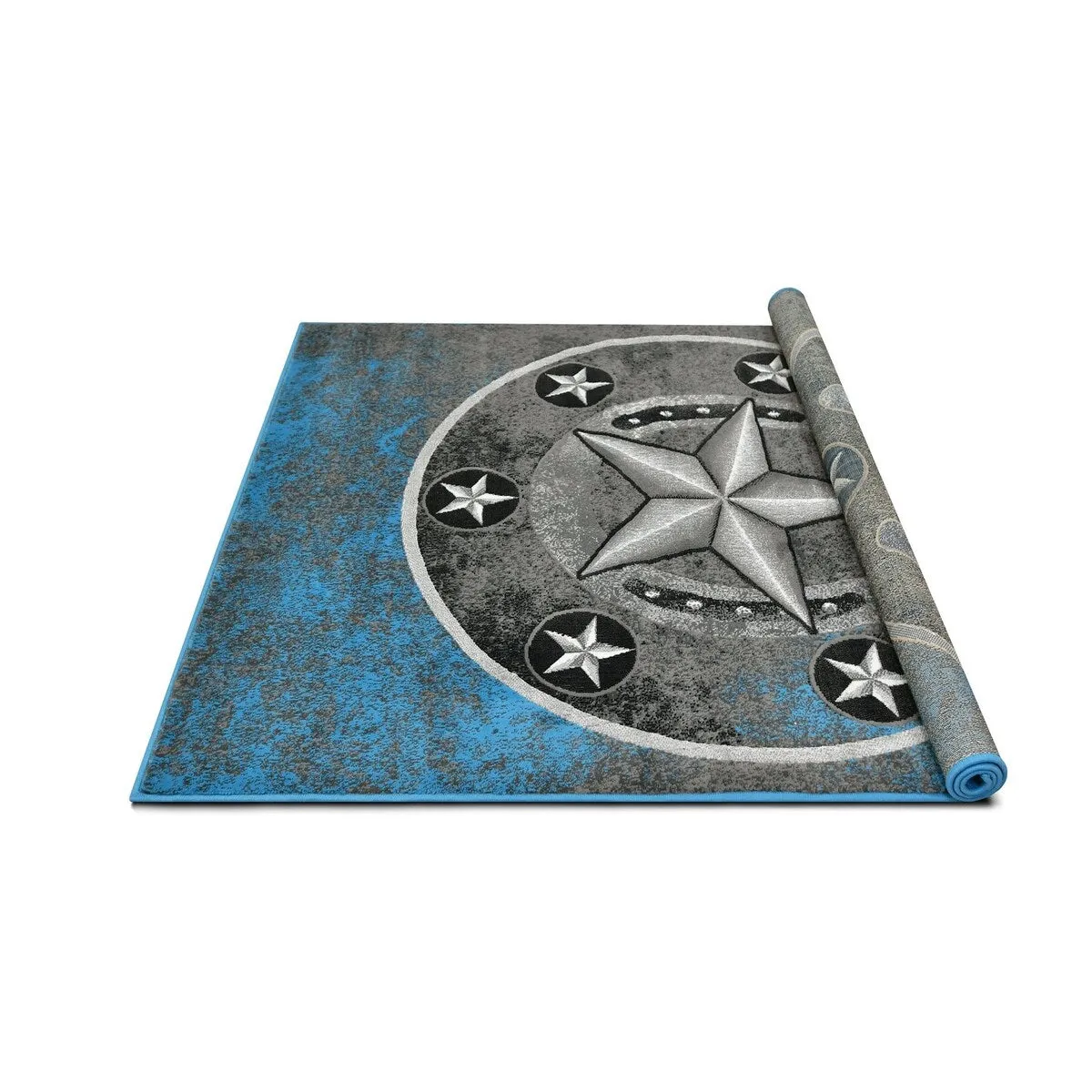HR Texas Star. Cowboy Area Rug Texas Western Star Rustic