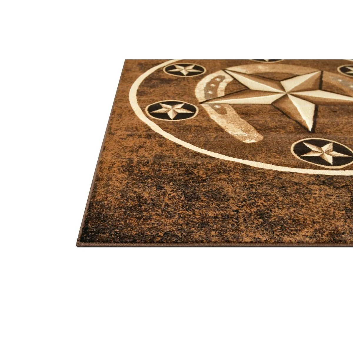 HR Texas Star. Cowboy Area Rug Texas Western Star Rustic