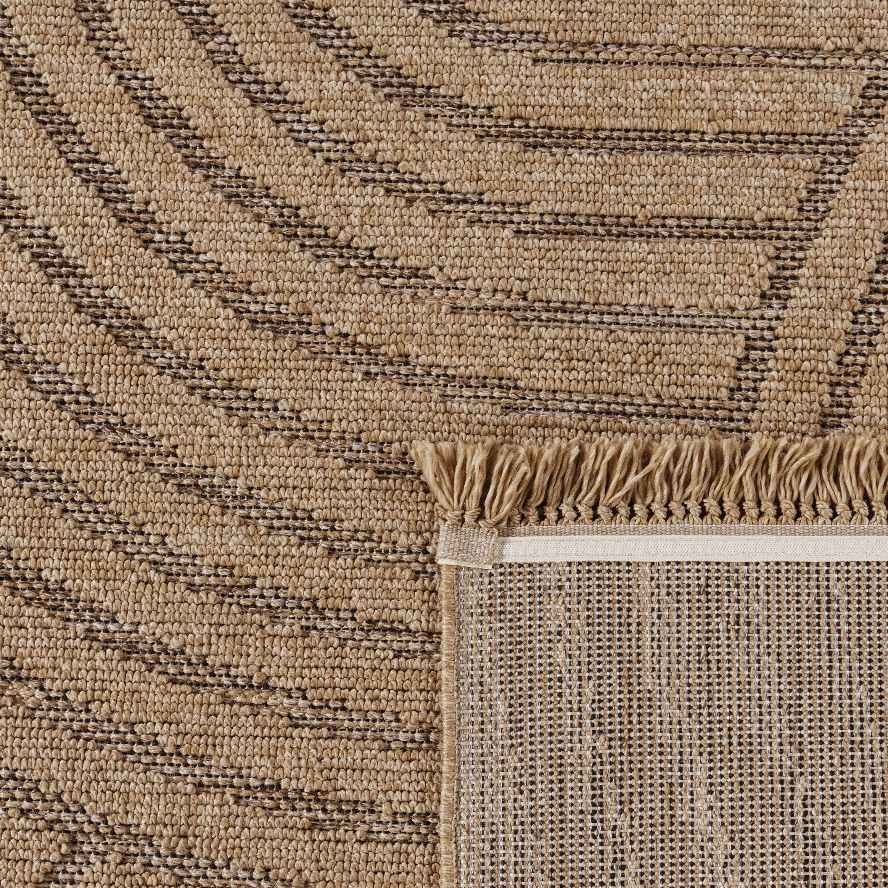 Indoor and Outdoor Rug Boho Look with Modern Curved Lines