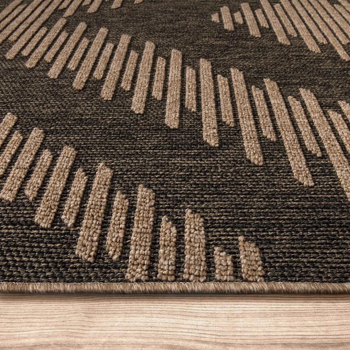 Indoor and Outdoor Rug Natural Look with Diamond Pattern