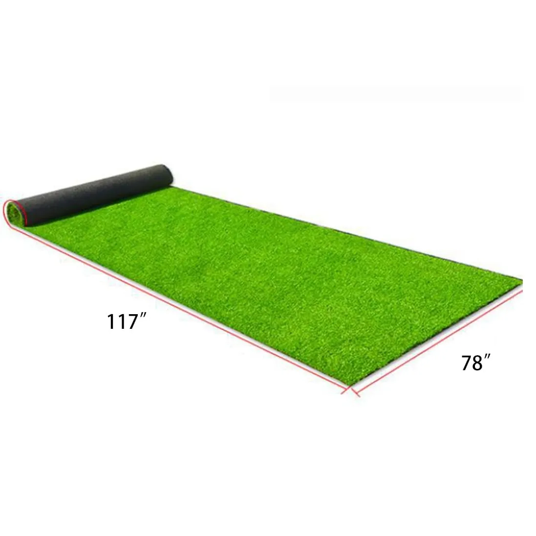 Indoor/Outdoor Artificial Grass Turf Area Rug - 117x78
