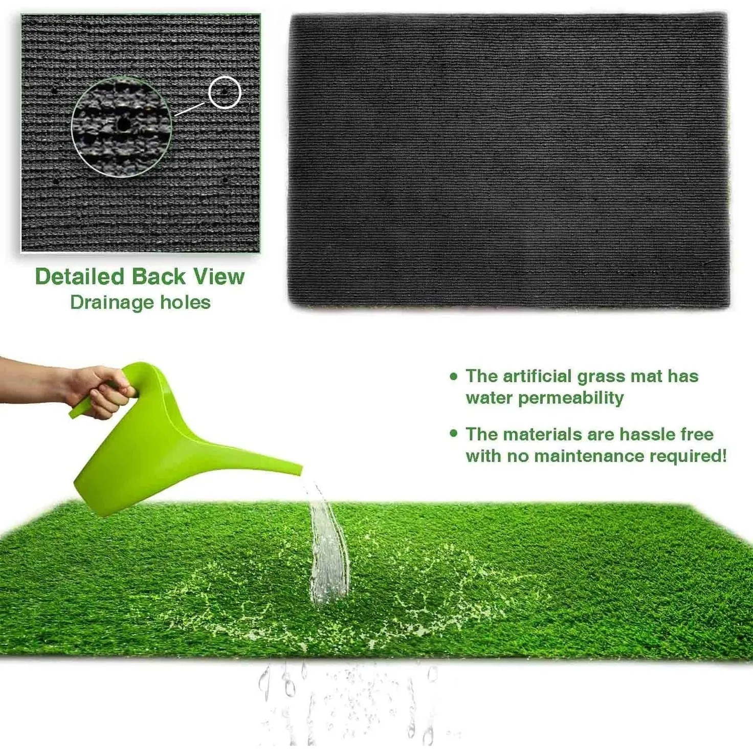 Indoor/Outdoor Artificial Grass Turf Area Rug - 117x78
