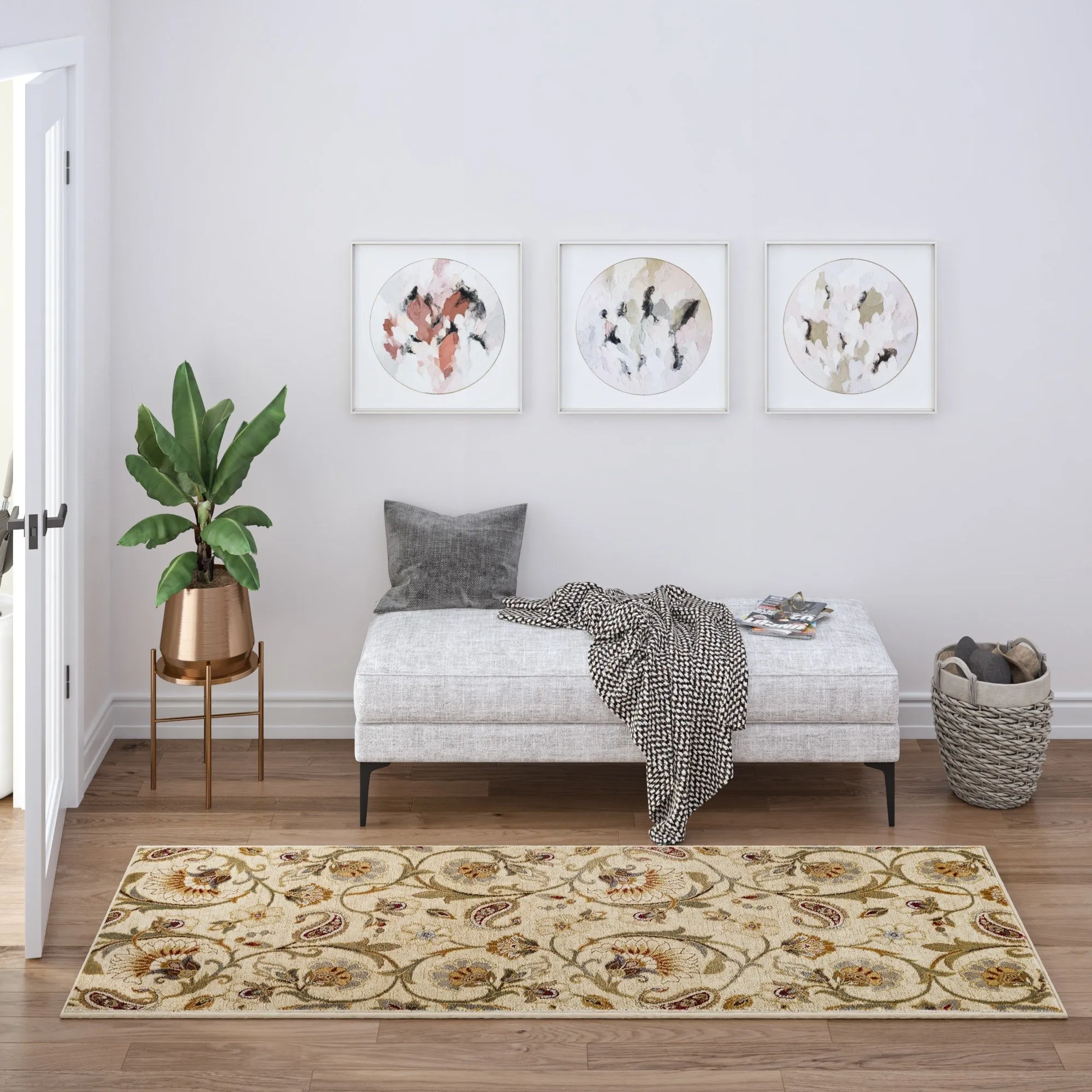 Infinity Transitional Floral Indoor Area Rug