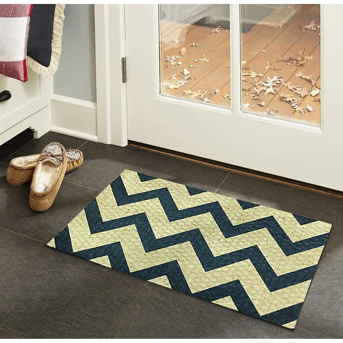 J&V Textiles Hearts Outdoor Coir Doormat