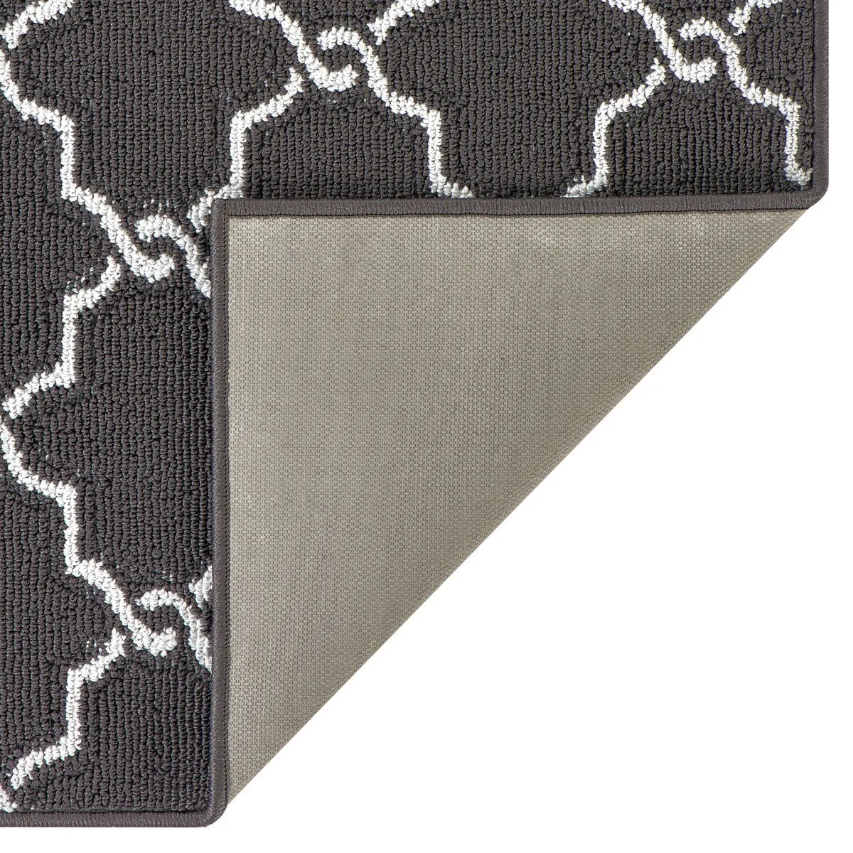 Jean Pierre Tufted Runner Yohan Trellis Rug | Modern Home Dcor Slip-resistant Accent Carpet for Entryway and Hallway