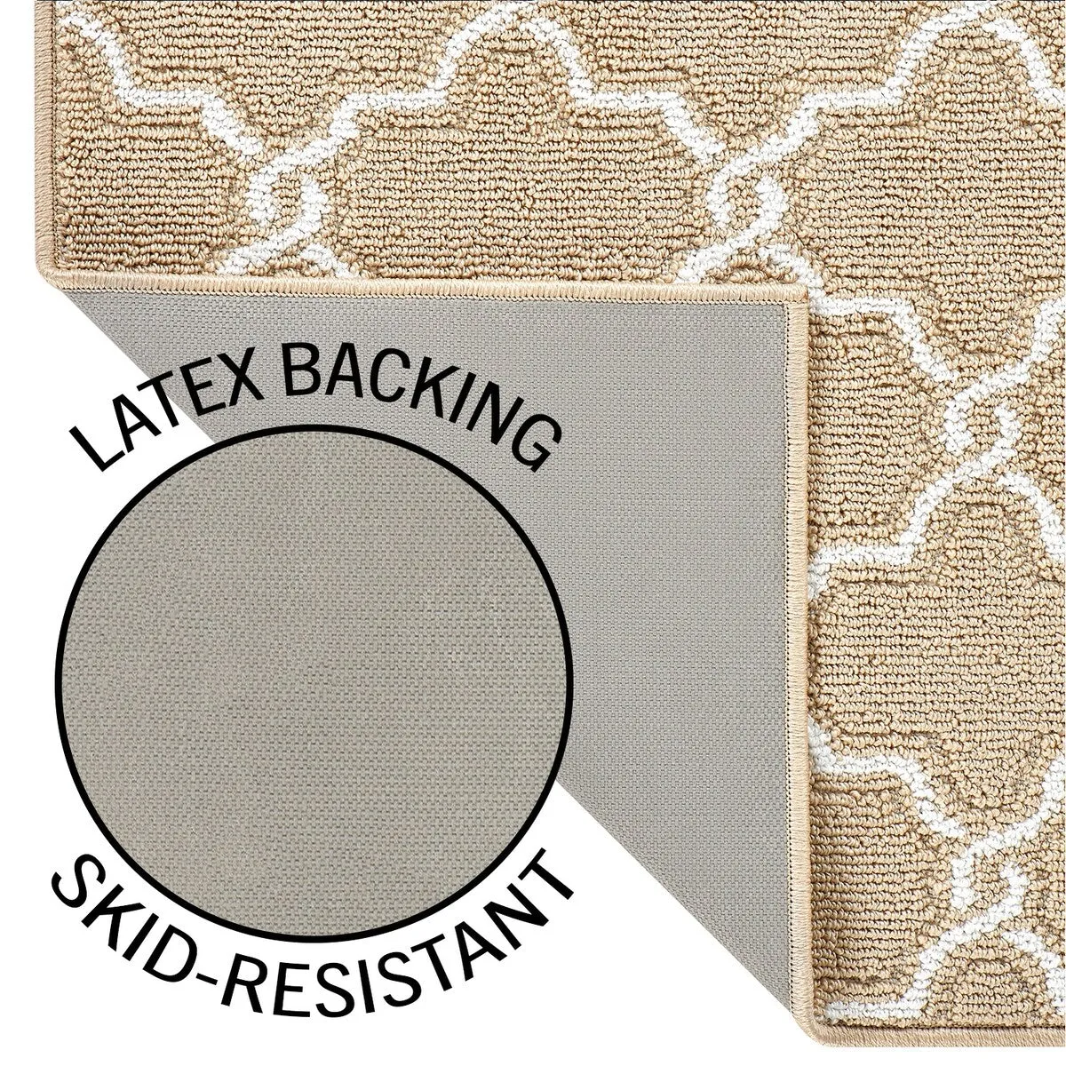 Jean Pierre Tufted Runner Yohan Trellis Rug | Modern Home Dcor Slip-resistant Accent Carpet for Entryway and Hallway