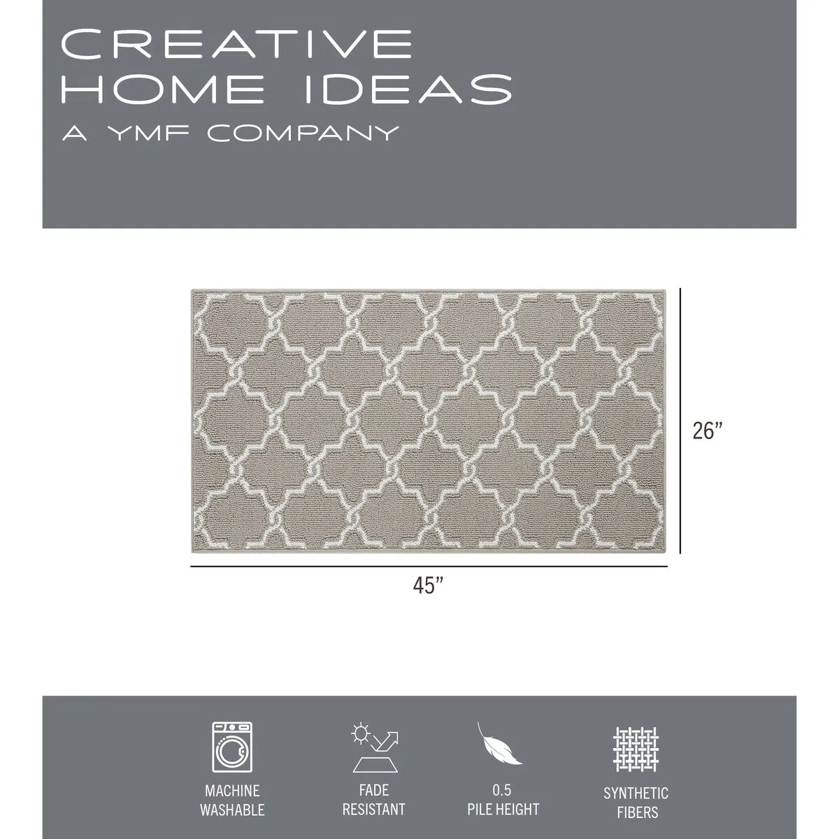 Jean Pierre Tufted Runner Yohan Trellis Rug | Modern Home Dcor Slip-resistant Accent Carpet for Entryway and Hallway