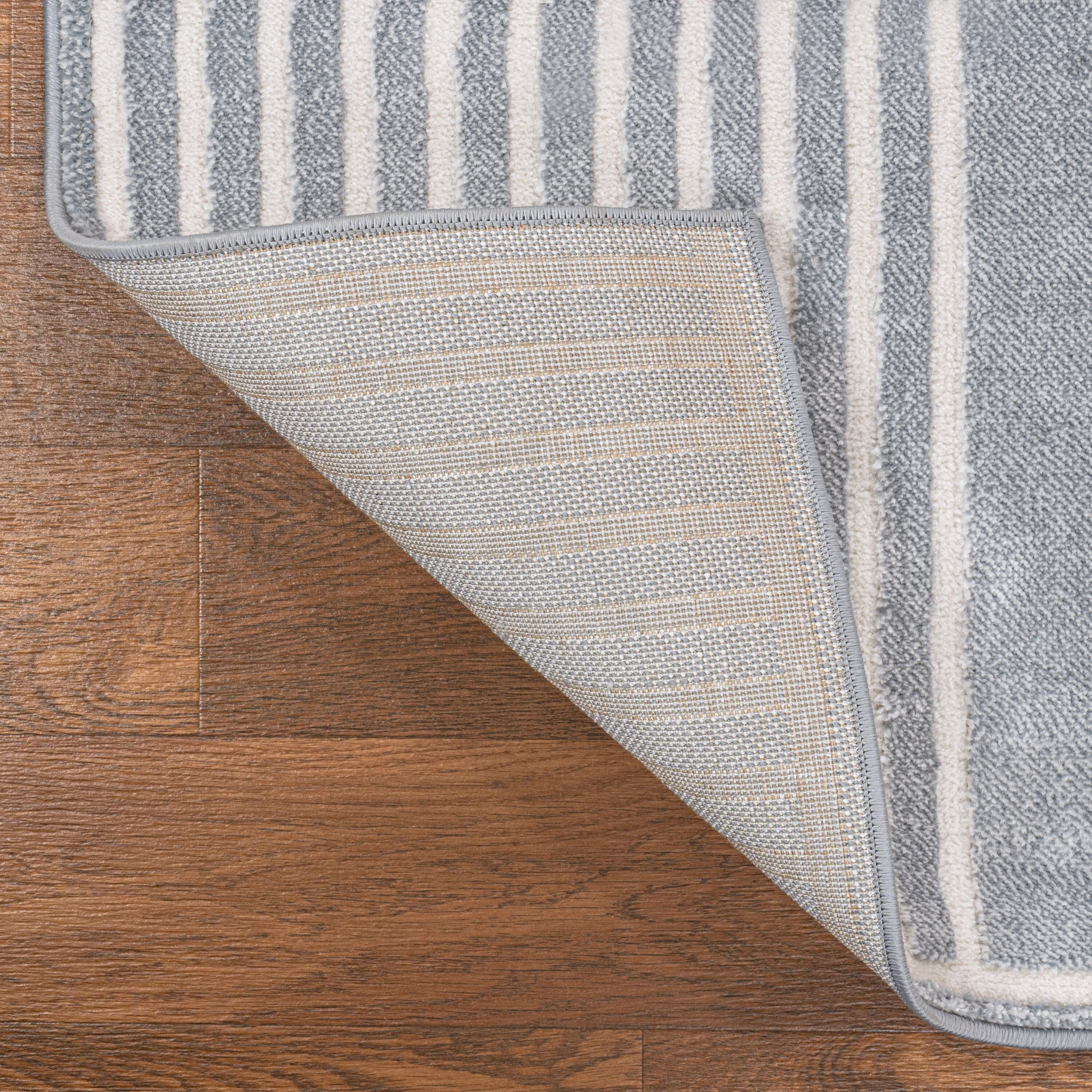 JONATHAN Y Aelius MidCentury Art Deco Striped Arches Two-Tone High-Low Area Rug