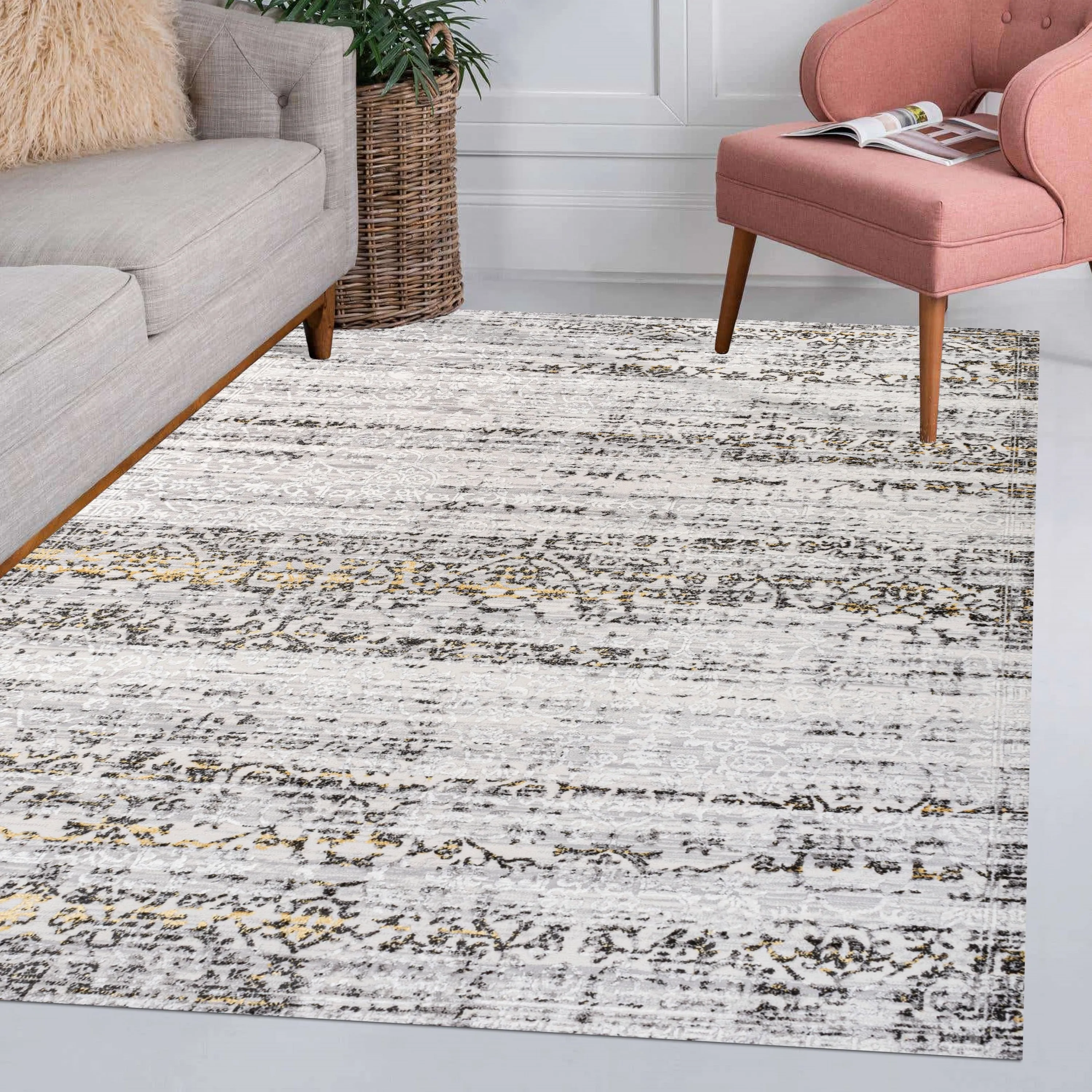 JONATHAN Y Arabesque Modern Strie' Area Rug