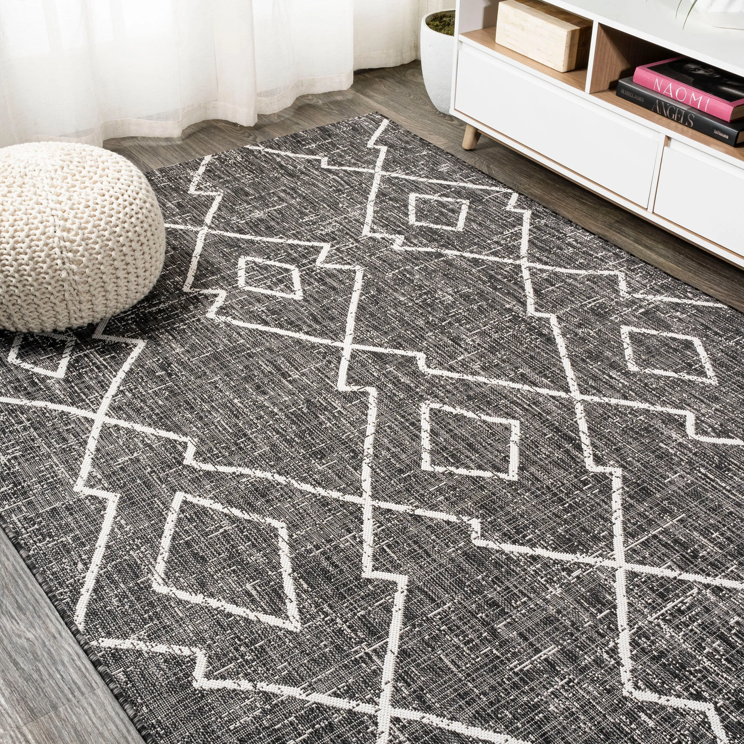 JONATHAN Y Derya Tribal Diamond Trellis Indoor/Outdoor Area Rug