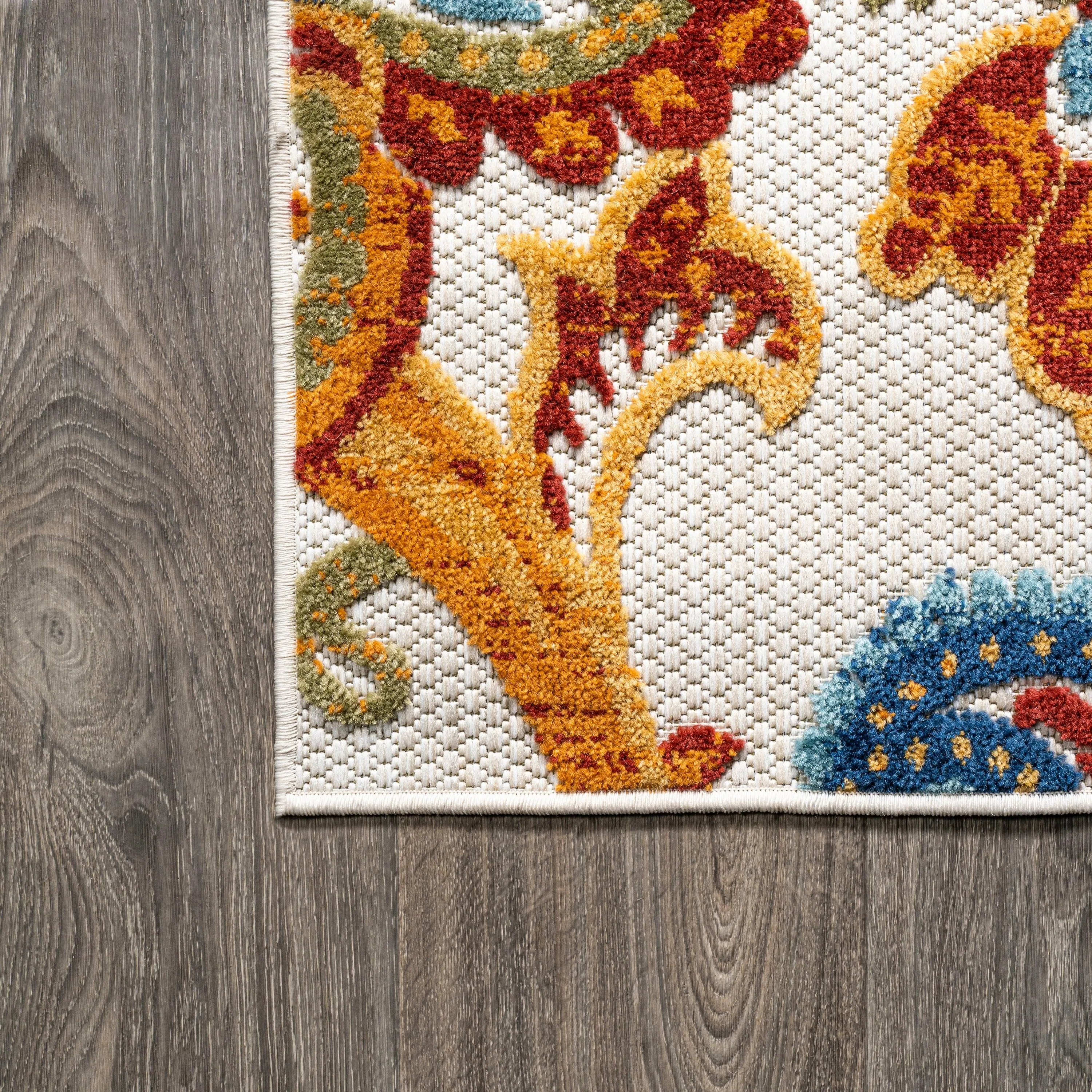 JONATHAN Y Lucena Paisley High-Low Indoor/Outdoor Area Rug