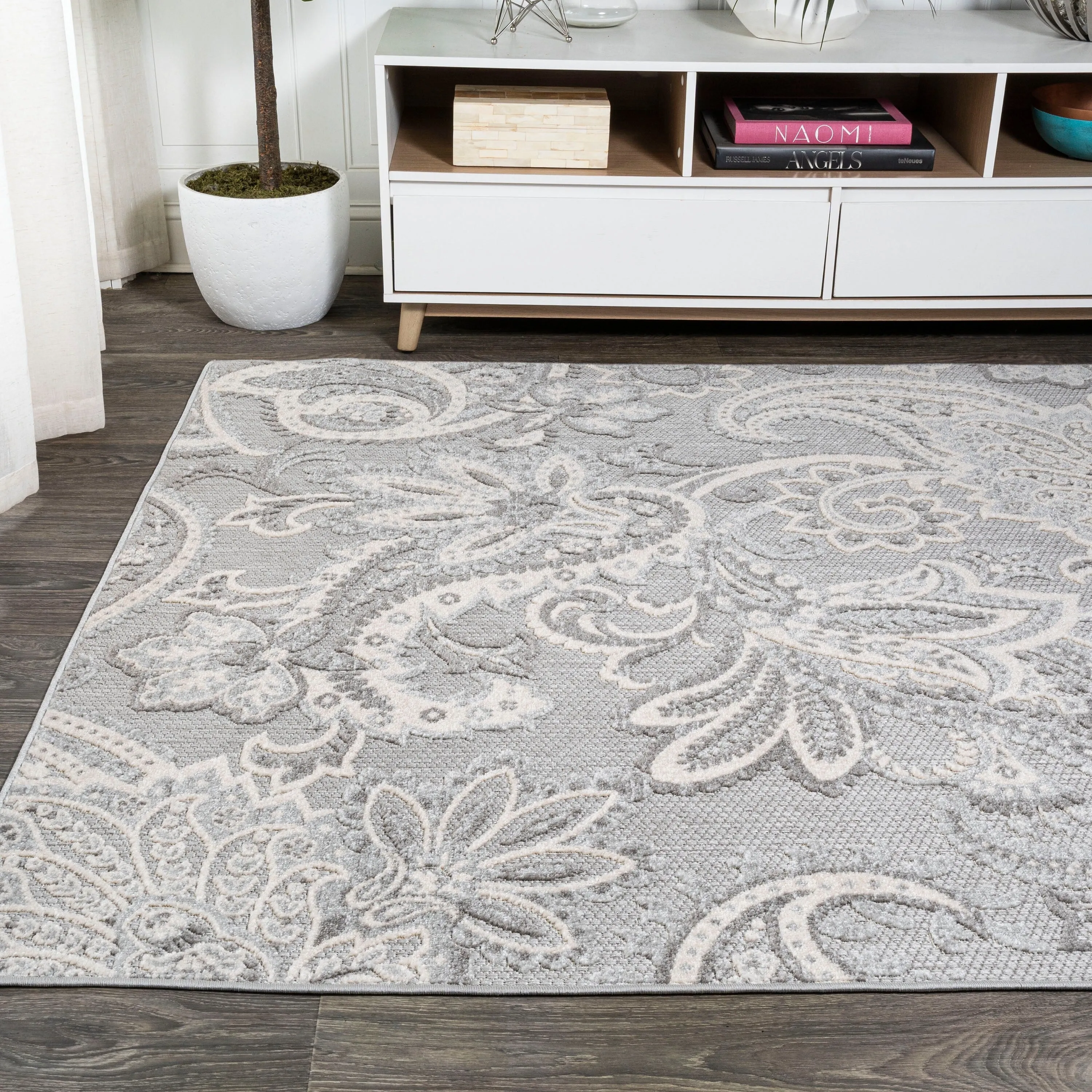 JONATHAN Y Lucena Paisley High-Low Indoor/Outdoor Area Rug