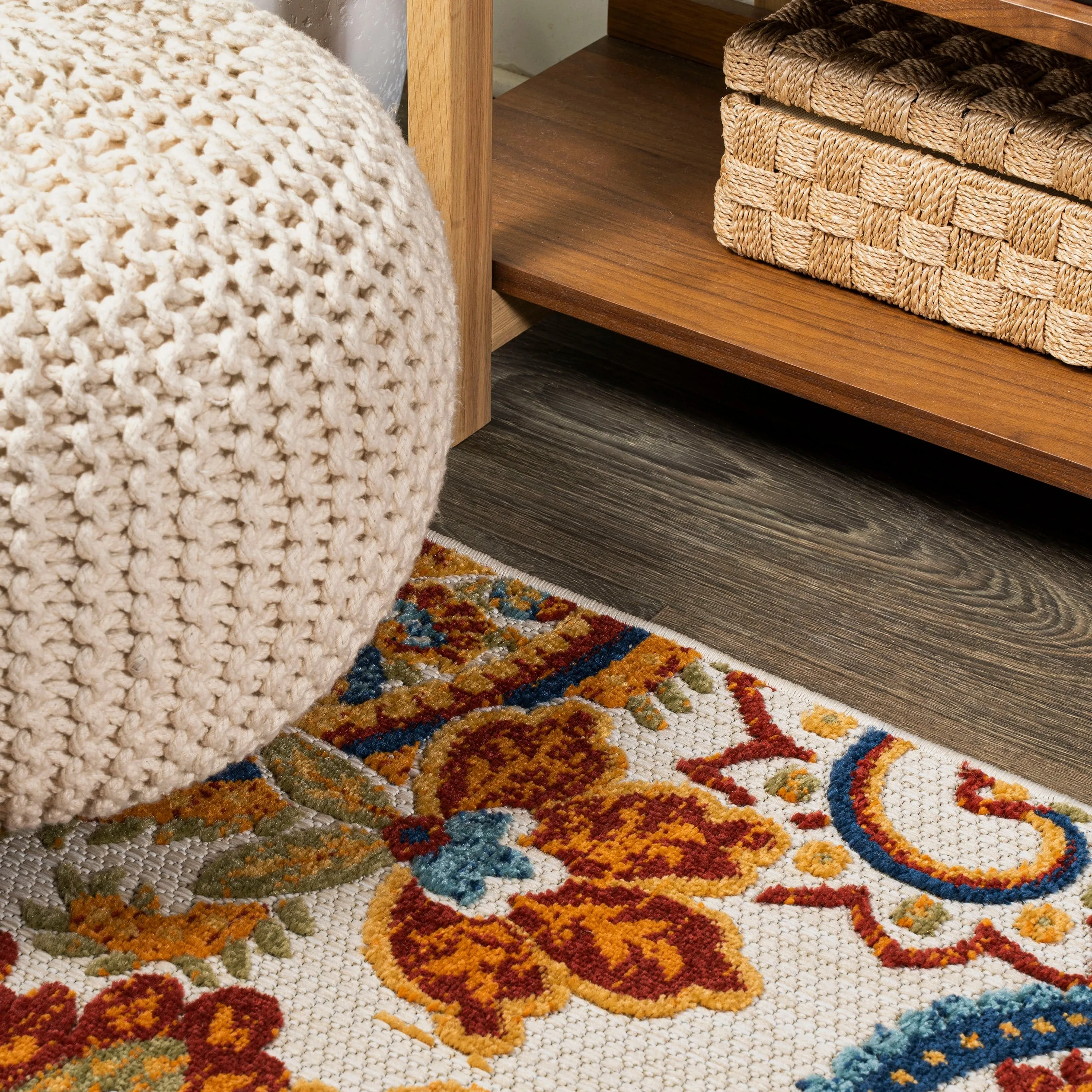 JONATHAN Y Lucena Paisley High-Low Indoor/Outdoor Area Rug