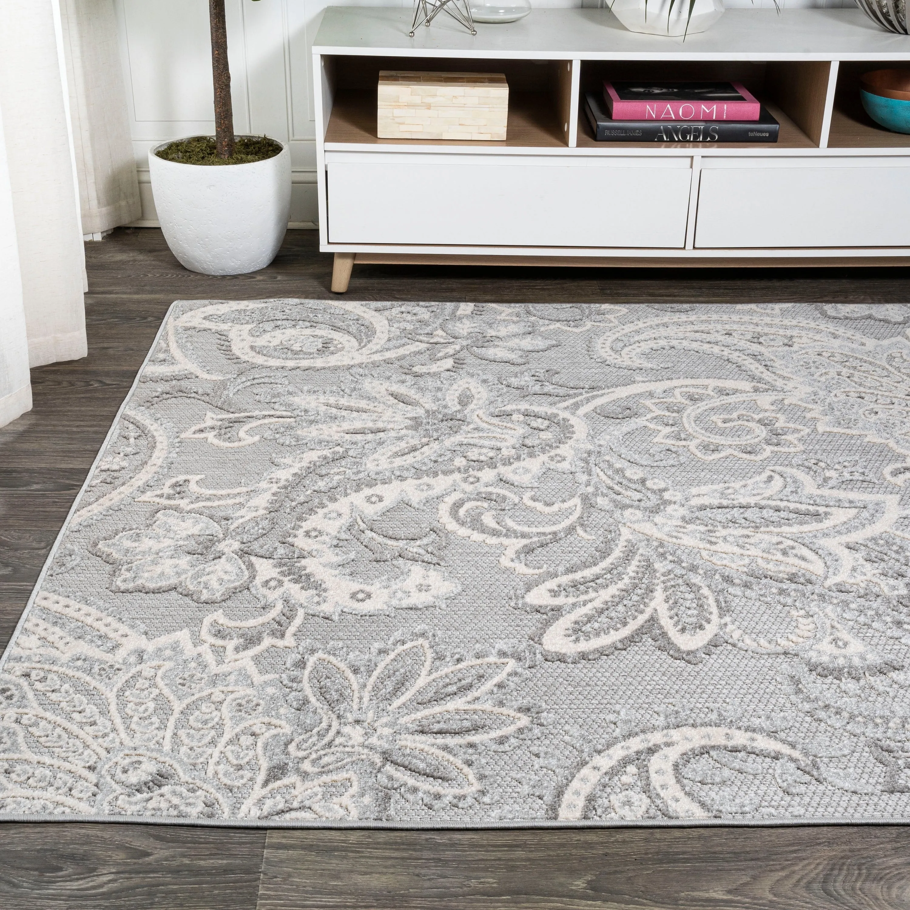 JONATHAN Y Lucena Paisley High-Low Indoor/Outdoor Area Rug