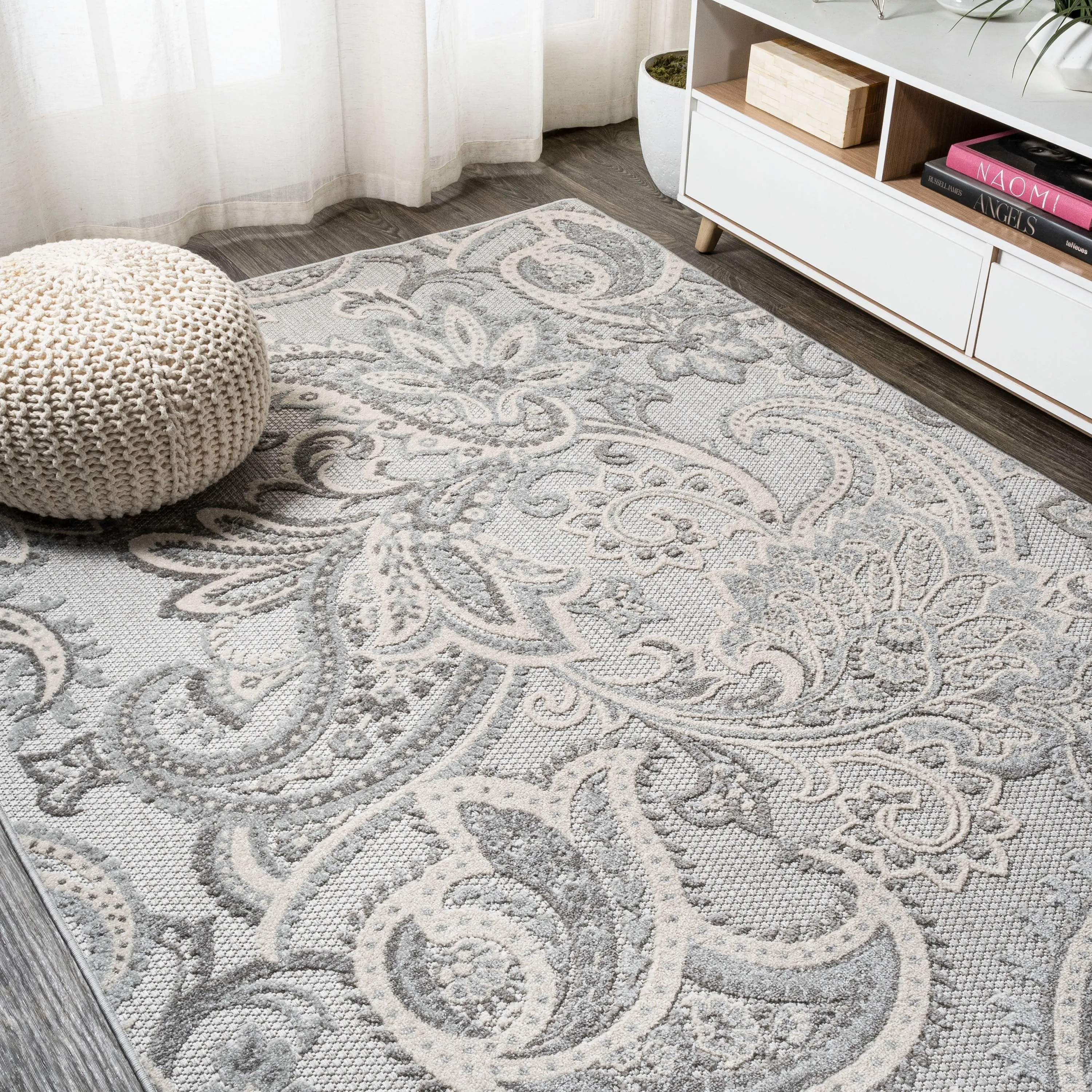 JONATHAN Y Lucena Paisley High-Low Indoor/Outdoor Area Rug