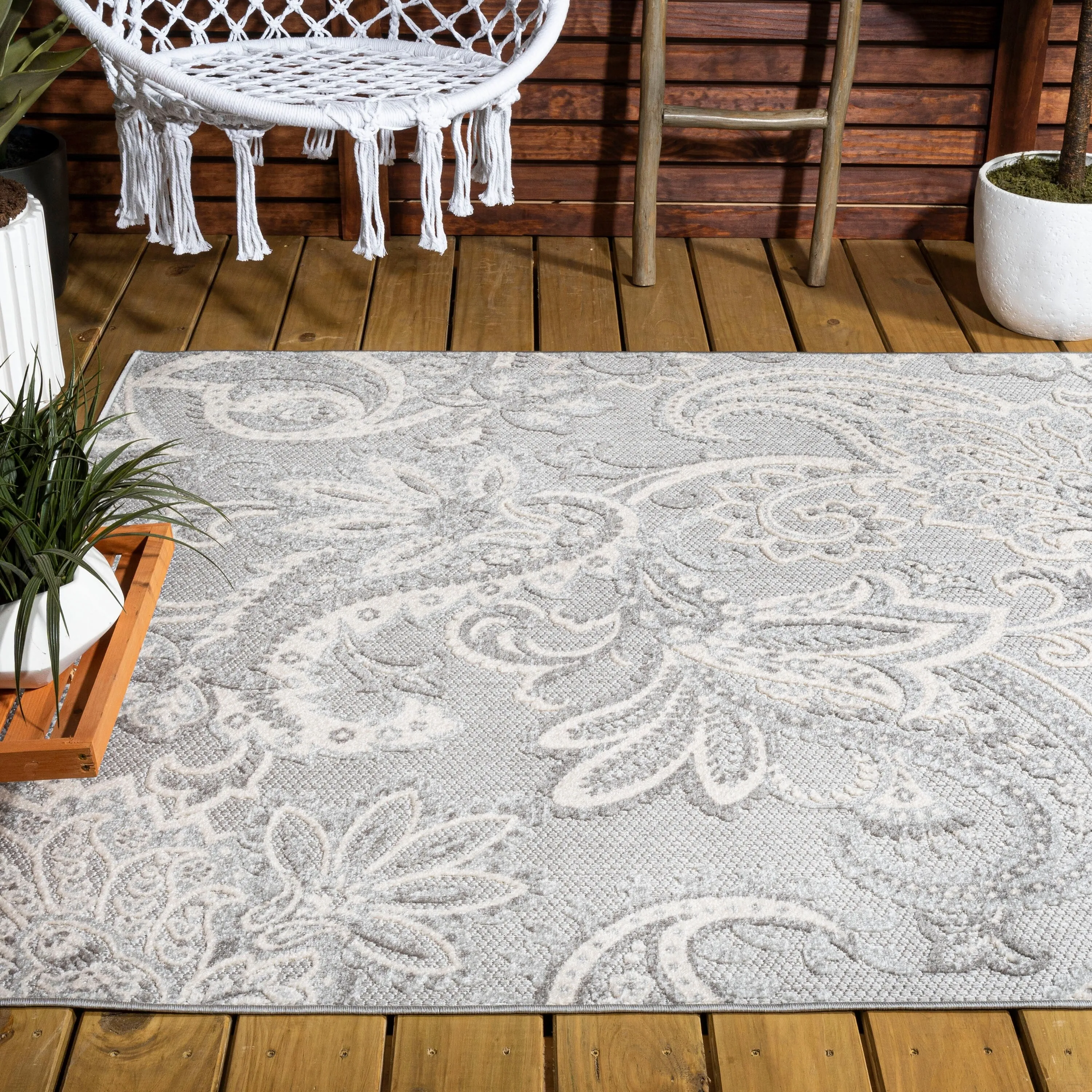 JONATHAN Y Lucena Paisley High-Low Indoor/Outdoor Area Rug