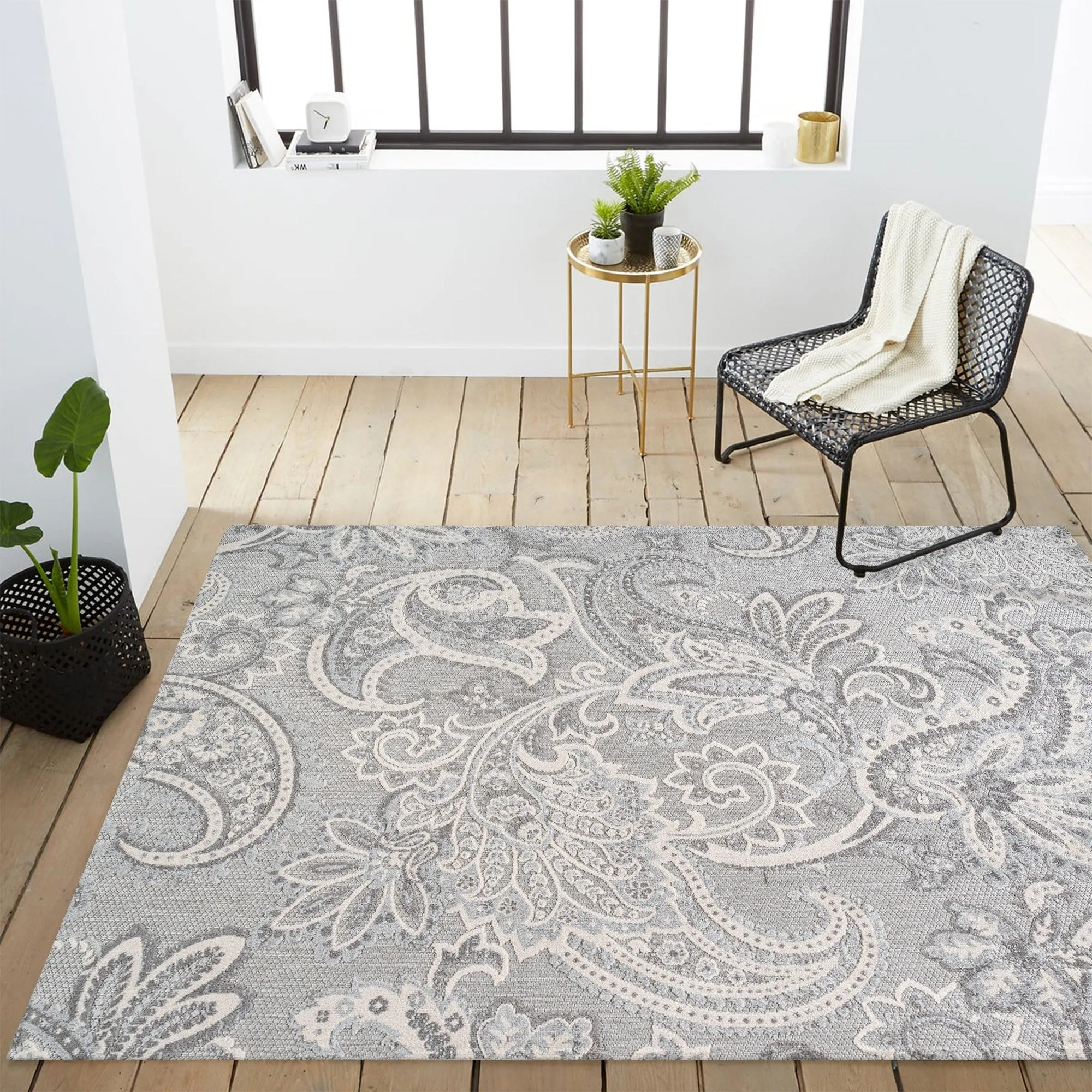 JONATHAN Y Lucena Paisley High-Low Indoor/Outdoor Area Rug