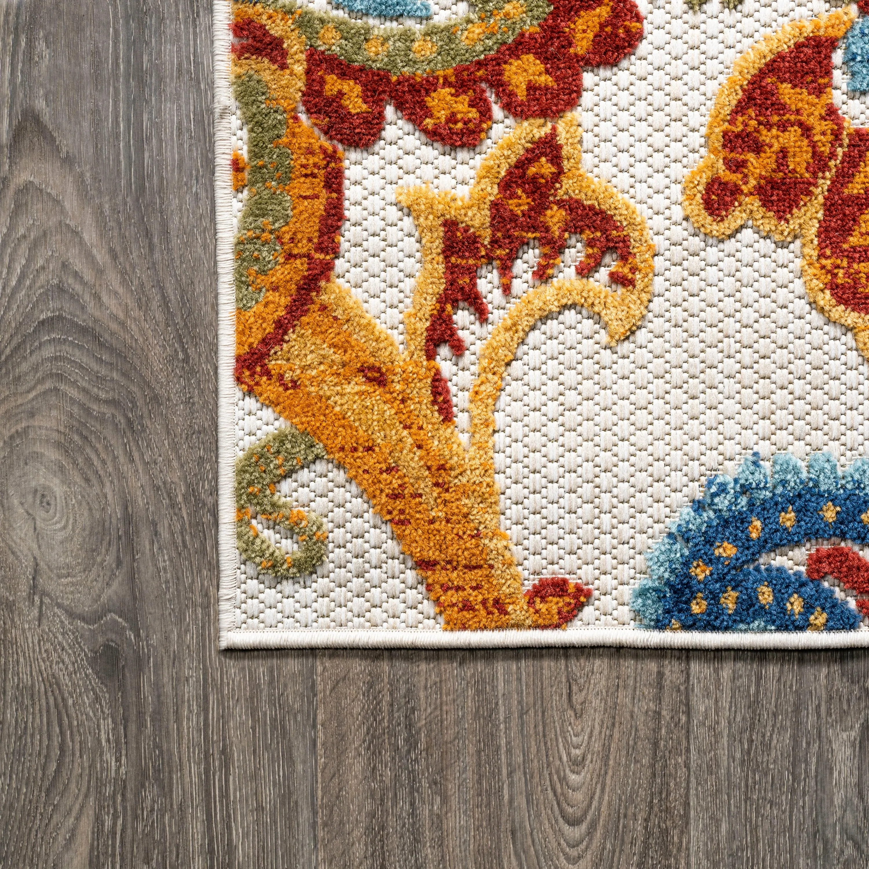JONATHAN Y Lucena Paisley High-Low Indoor/Outdoor Area Rug