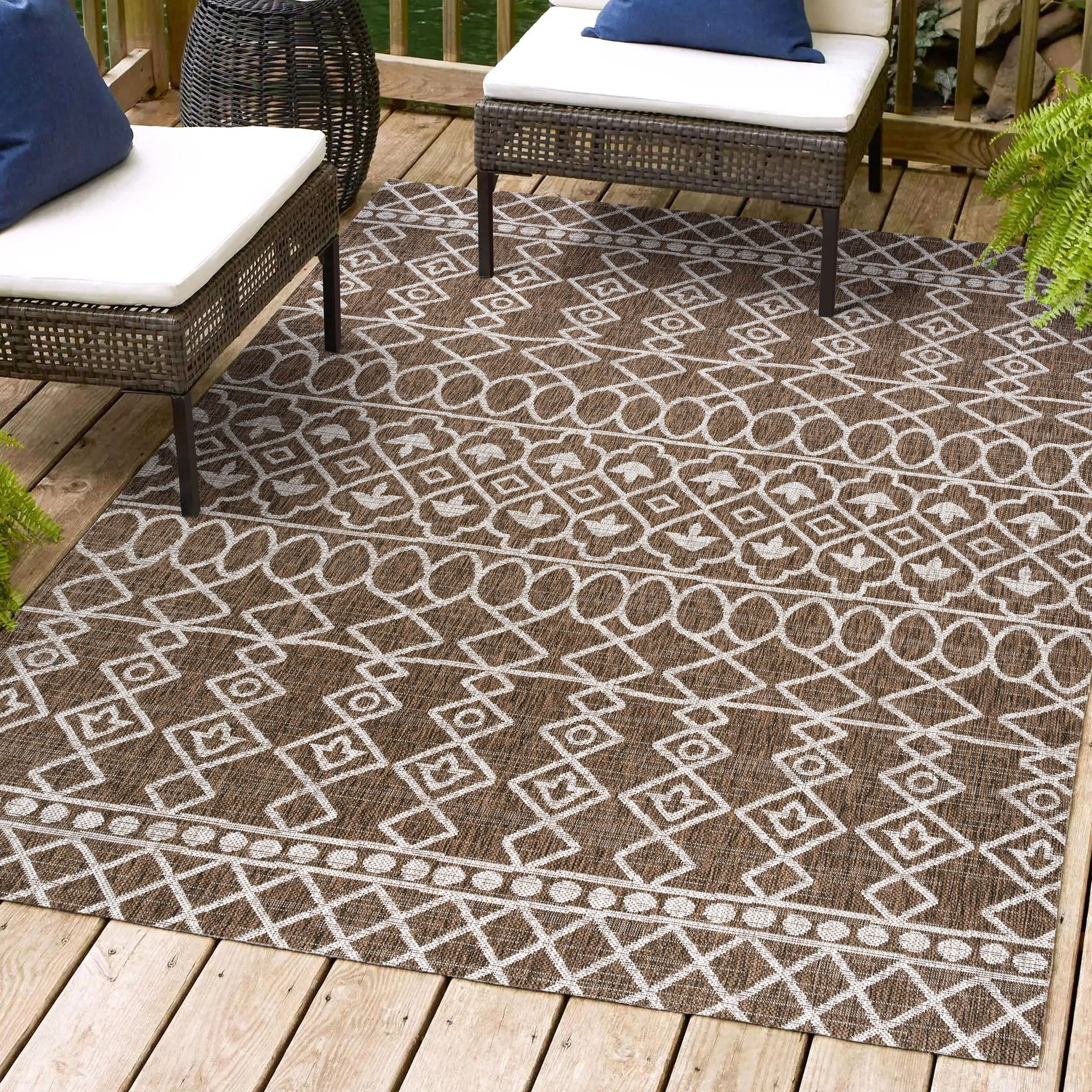 JONATHAN Y Nokat Tribal Bohemian Indoor/Outdoor Area Rug
