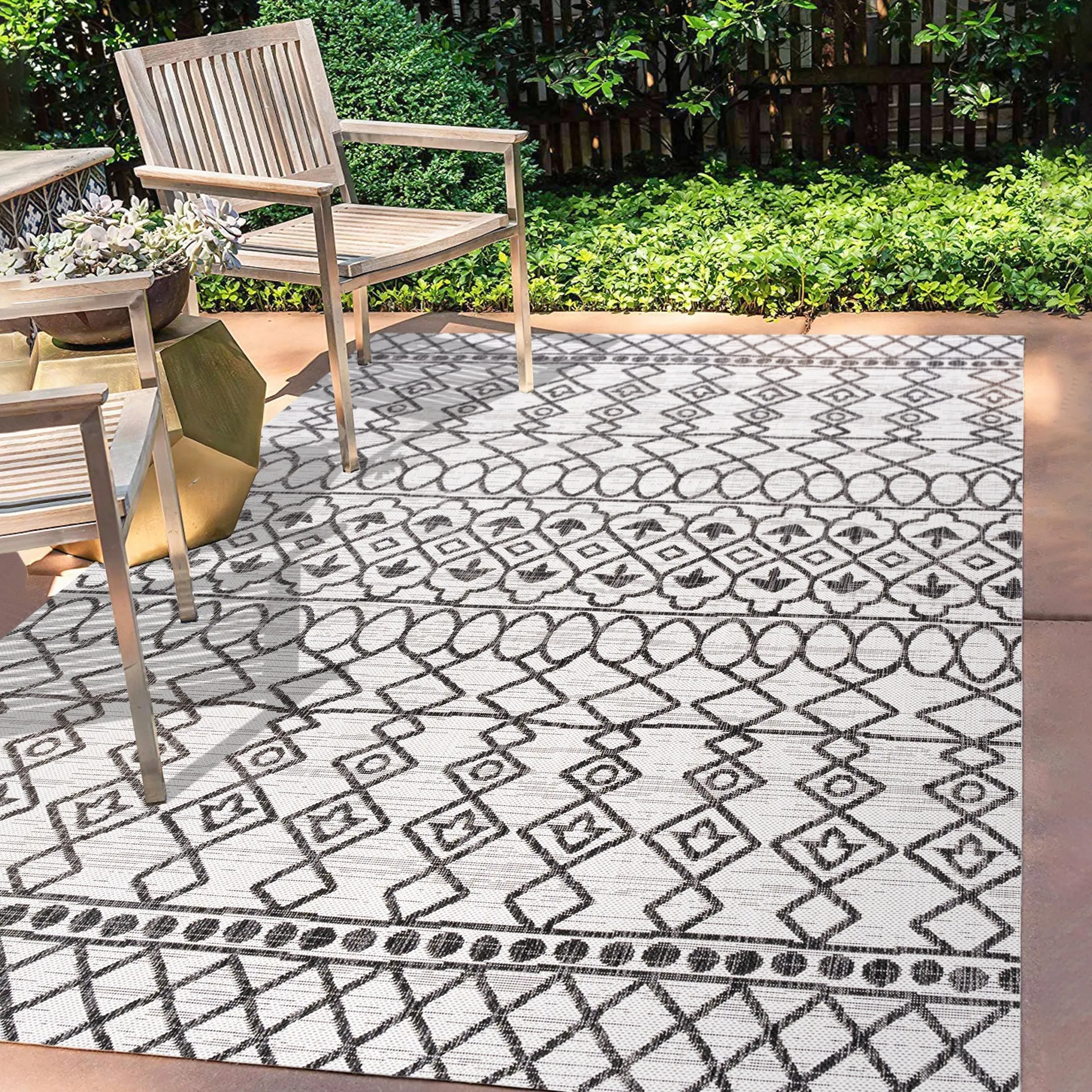 JONATHAN Y Nokat Tribal Bohemian Indoor/Outdoor Area Rug