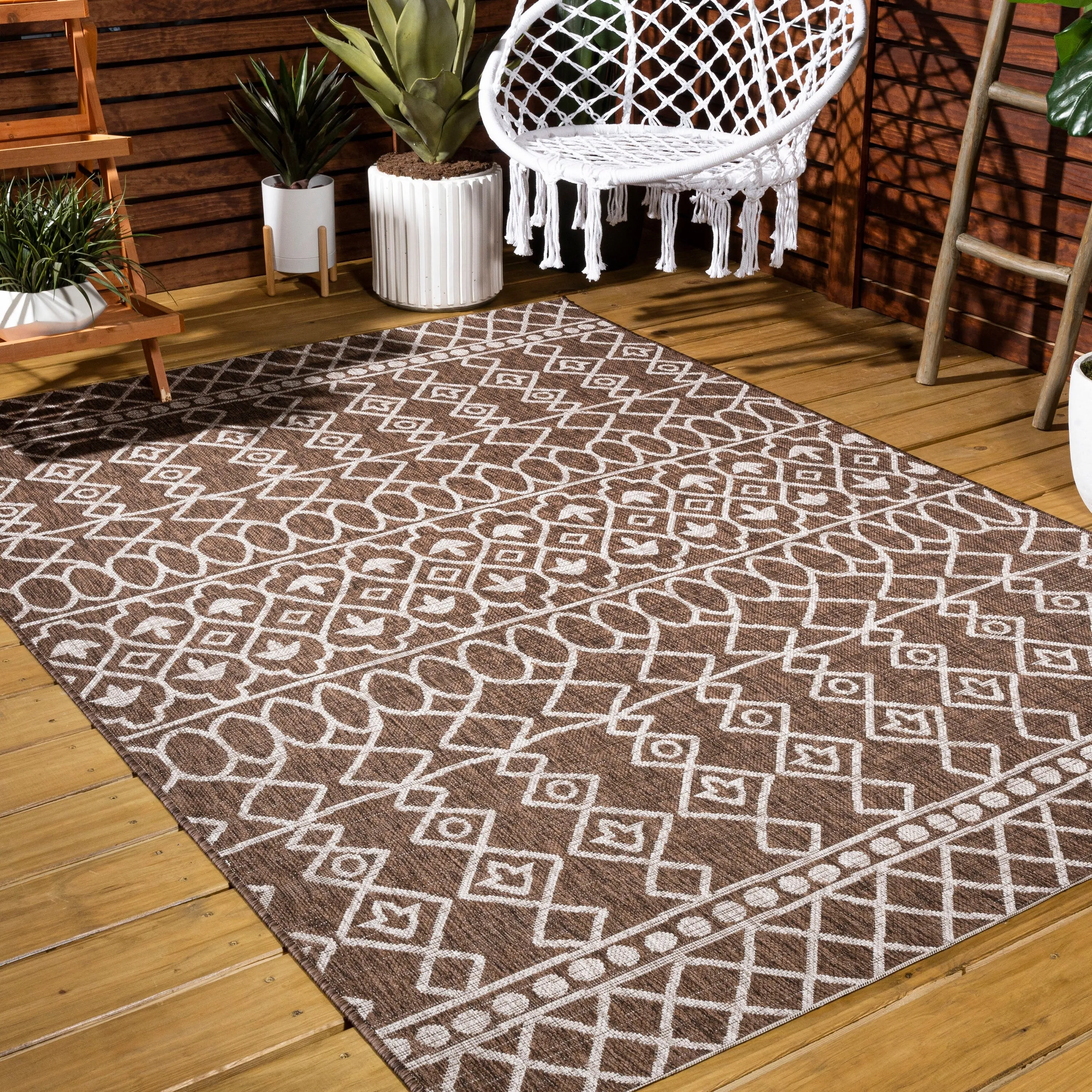 JONATHAN Y Nokat Tribal Bohemian Indoor/Outdoor Area Rug
