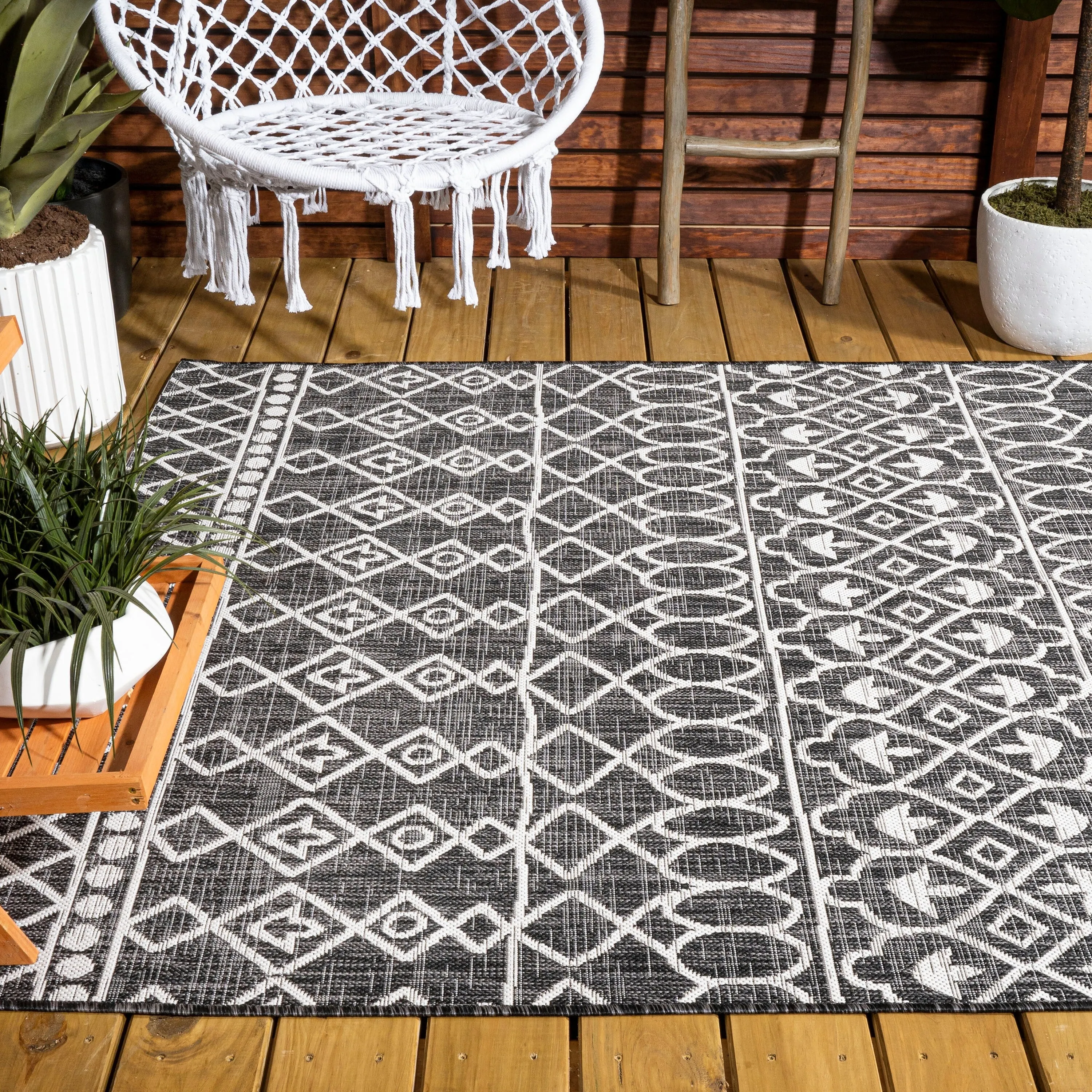 JONATHAN Y Nokat Tribal Bohemian Indoor/Outdoor Area Rug