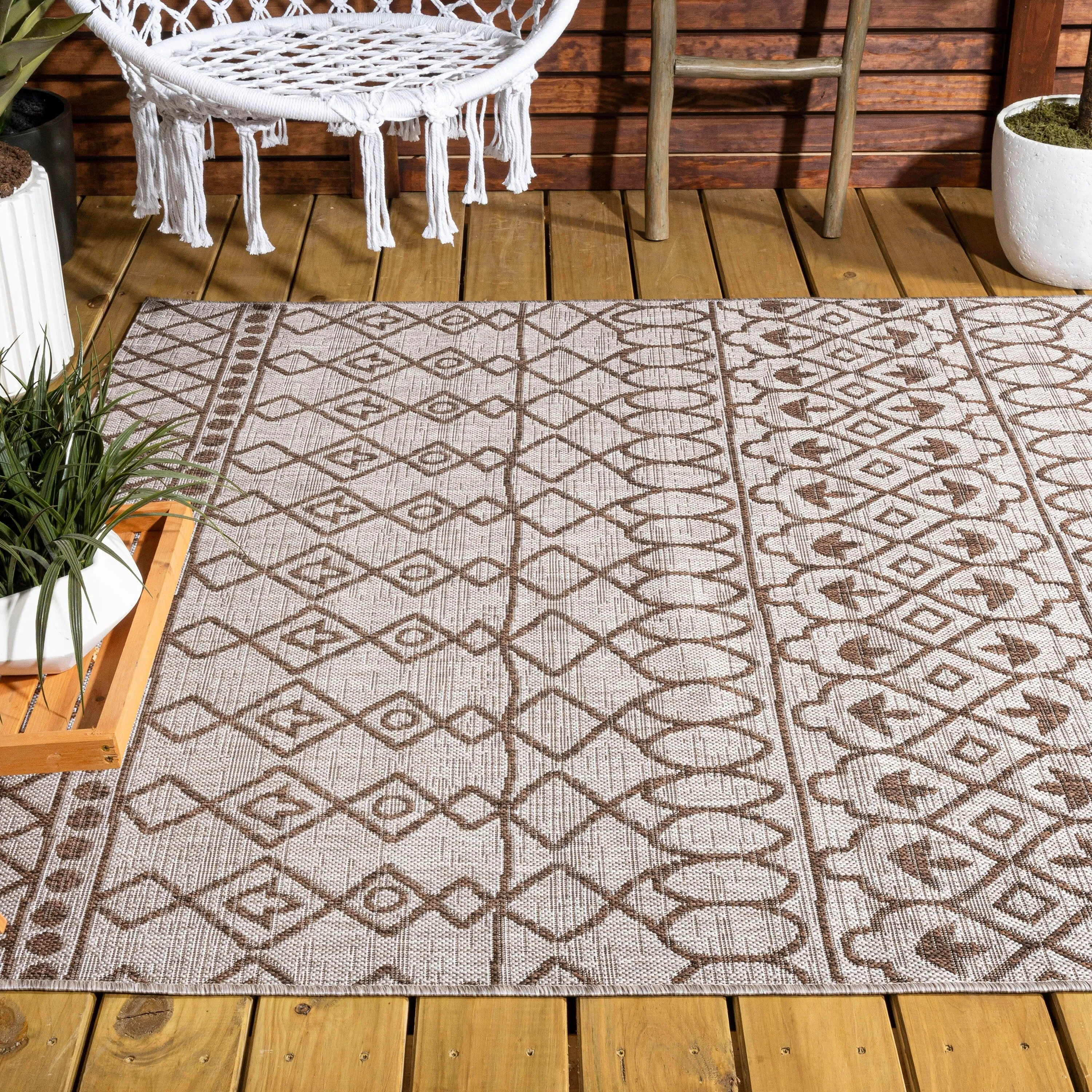 JONATHAN Y Nokat Tribal Bohemian Indoor/Outdoor Area Rug