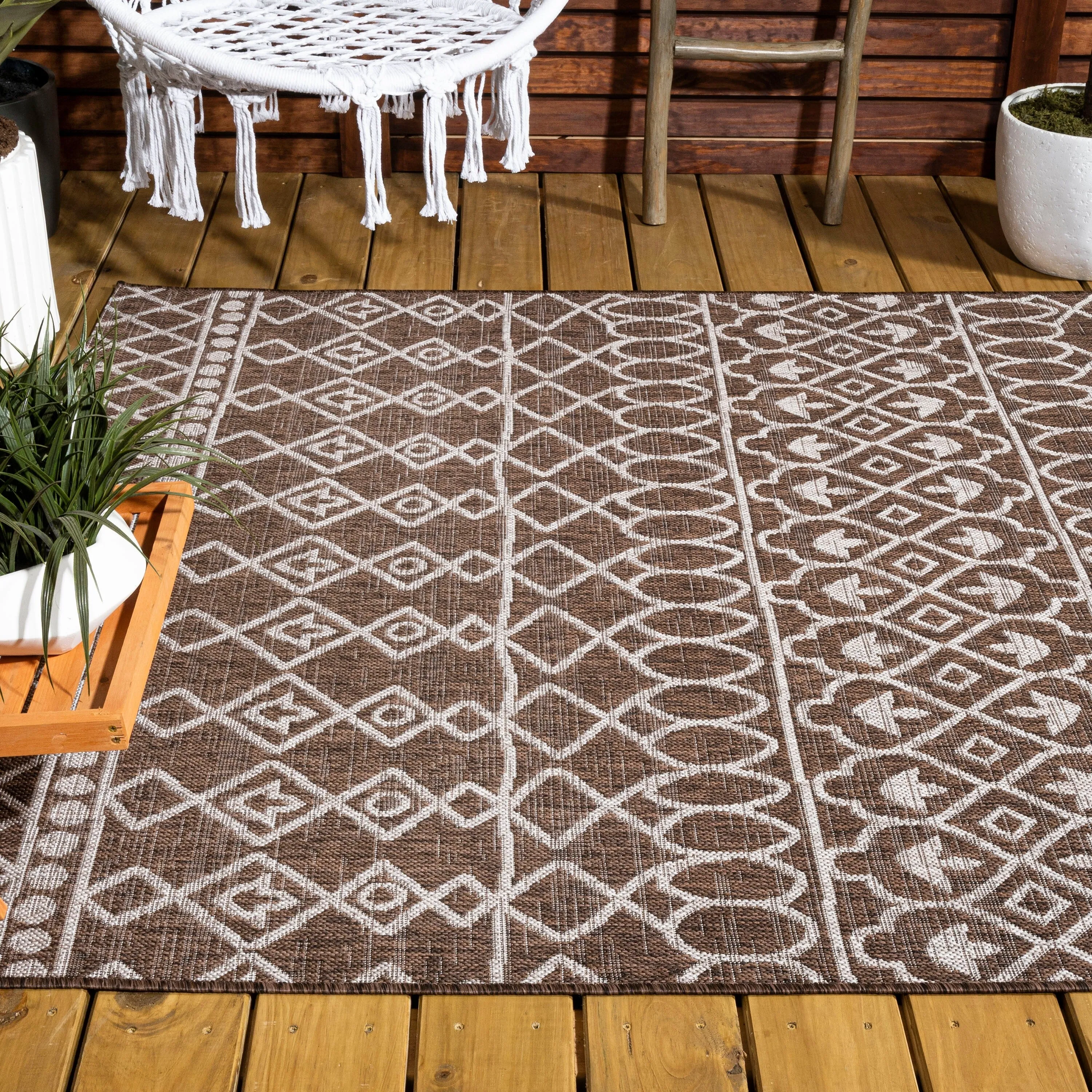 JONATHAN Y Nokat Tribal Bohemian Indoor/Outdoor Area Rug