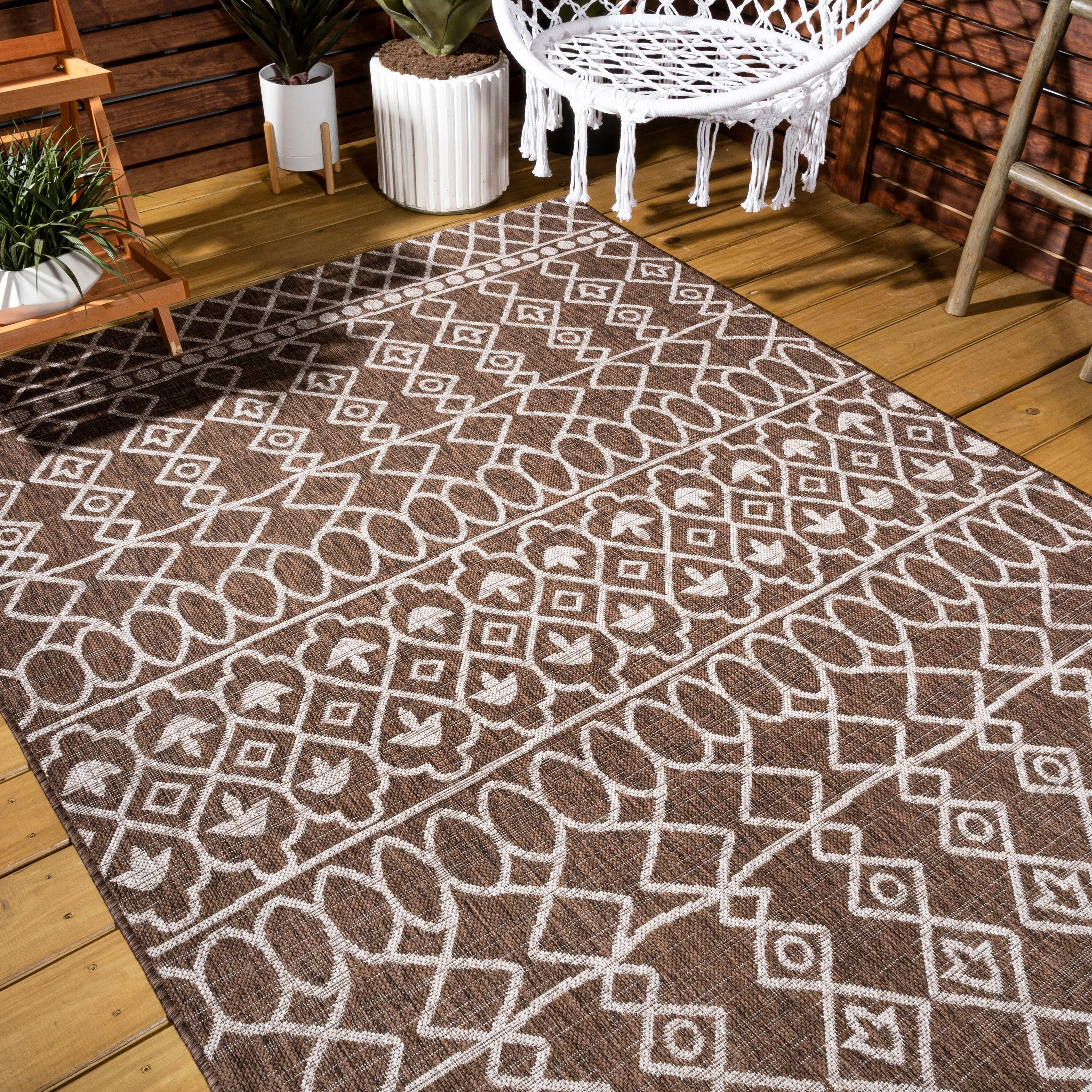 JONATHAN Y Nokat Tribal Bohemian Indoor/Outdoor Area Rug