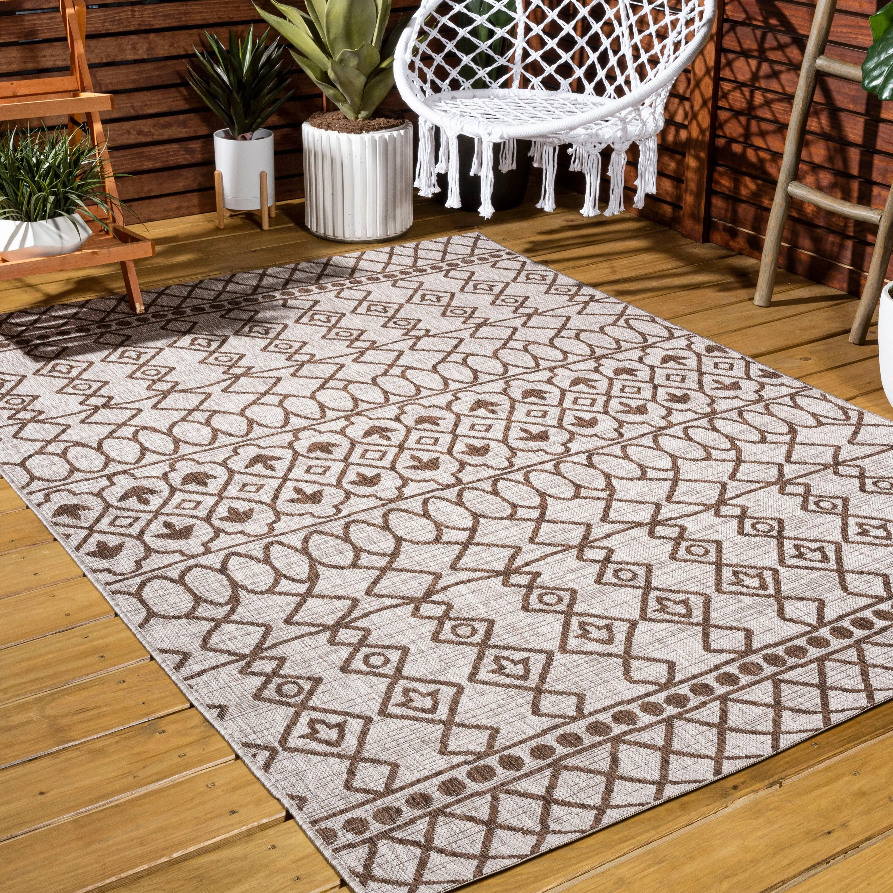 JONATHAN Y Nokat Tribal Bohemian Indoor/Outdoor Area Rug