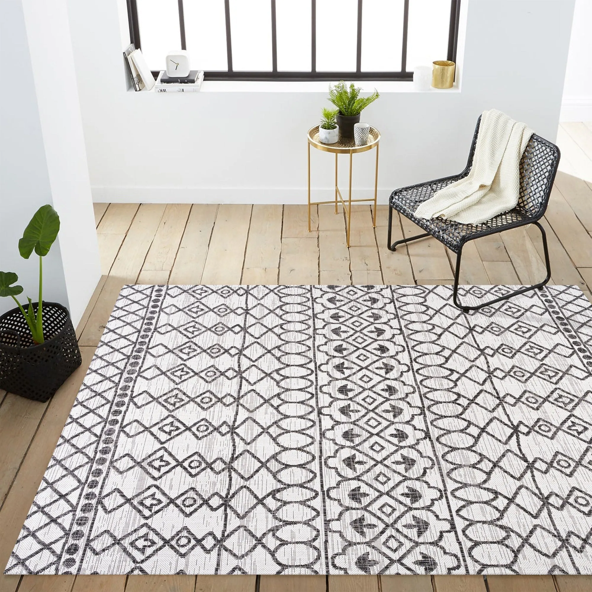 JONATHAN Y Nokat Tribal Bohemian Indoor/Outdoor Area Rug