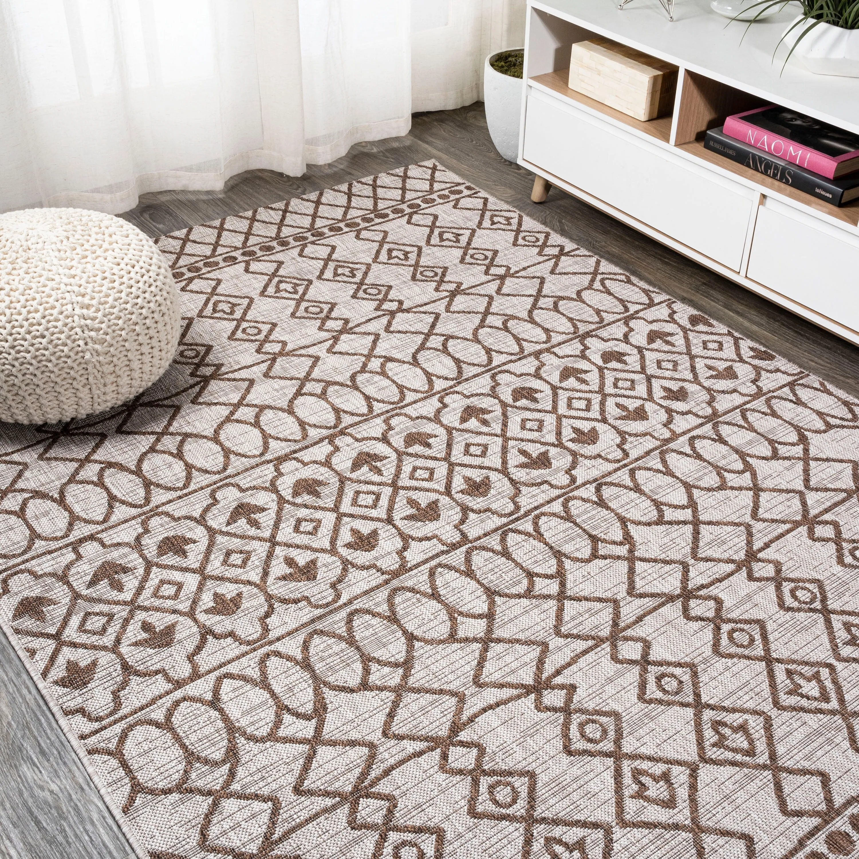 JONATHAN Y Nokat Tribal Bohemian Indoor/Outdoor Area Rug