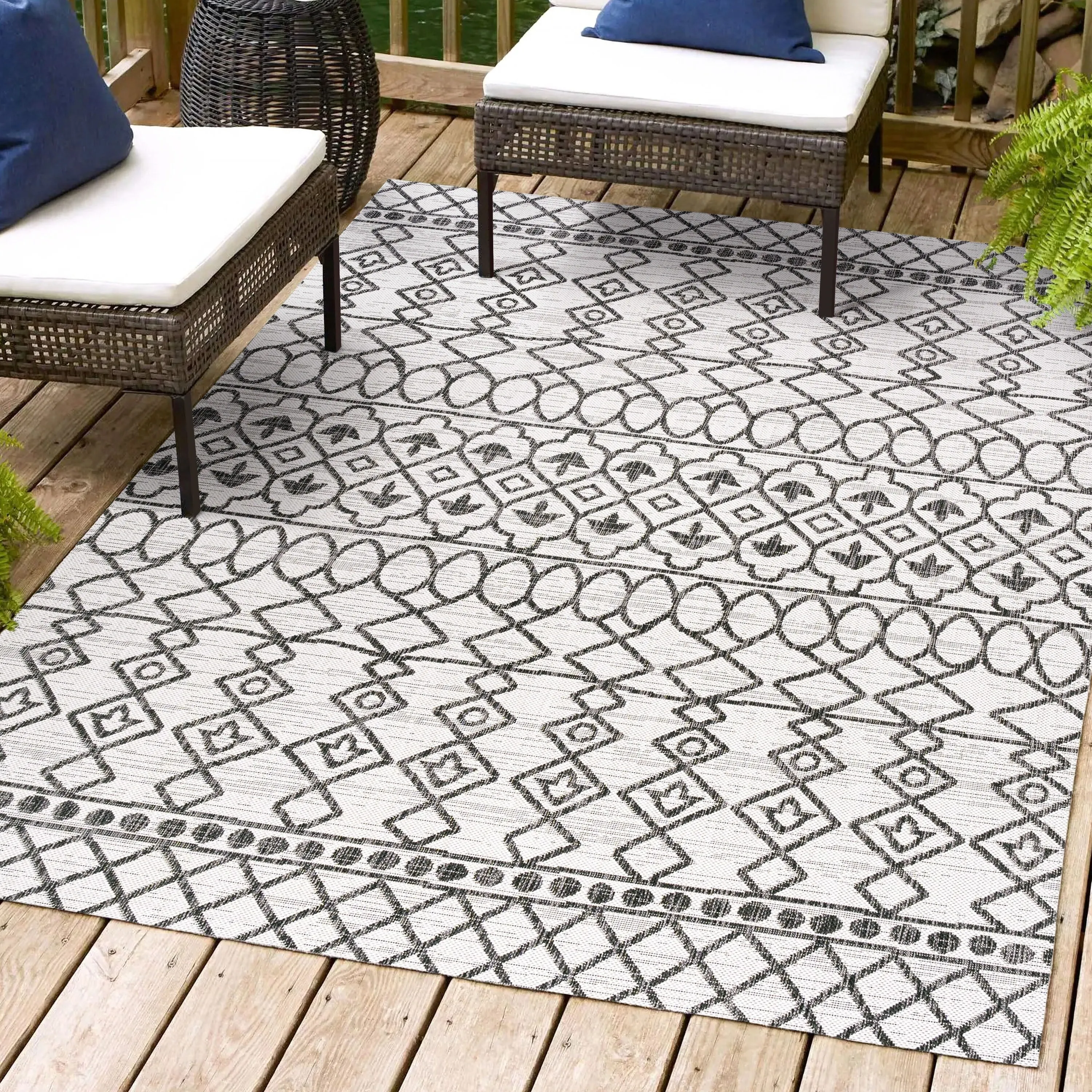 JONATHAN Y Nokat Tribal Bohemian Indoor/Outdoor Area Rug